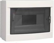 Schalttafel Viko 1x12 Kunststoff Transparente Tür