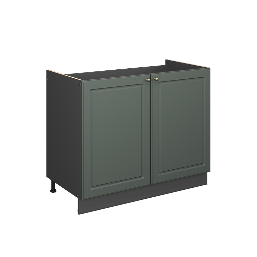 Spülenunterschrank Fame-line, Grün-gold Landhaus/anthrazit, 100 Cm Ohne Arbeitsplatte, Vicco