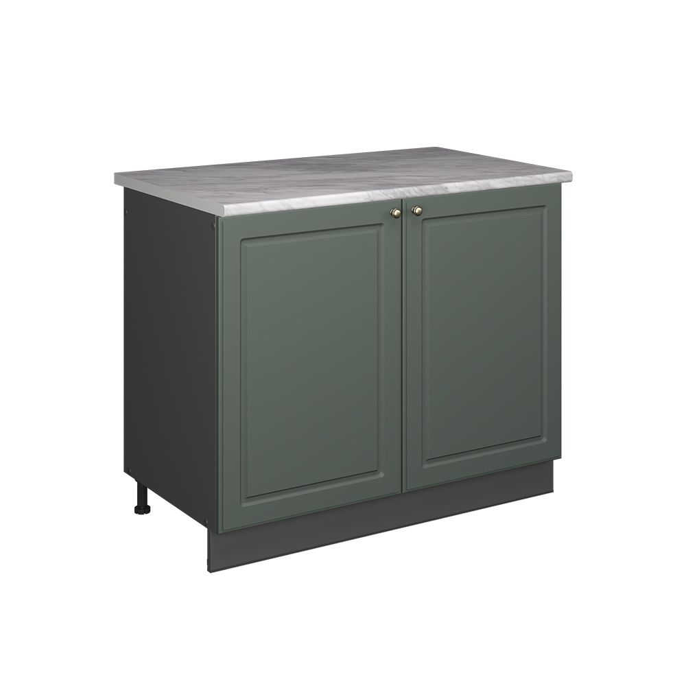 Spülenunterschrank Fame-line, Grün-gold Landhaus/anthrazit, 100 Cm, Ap Marmor, Vicco