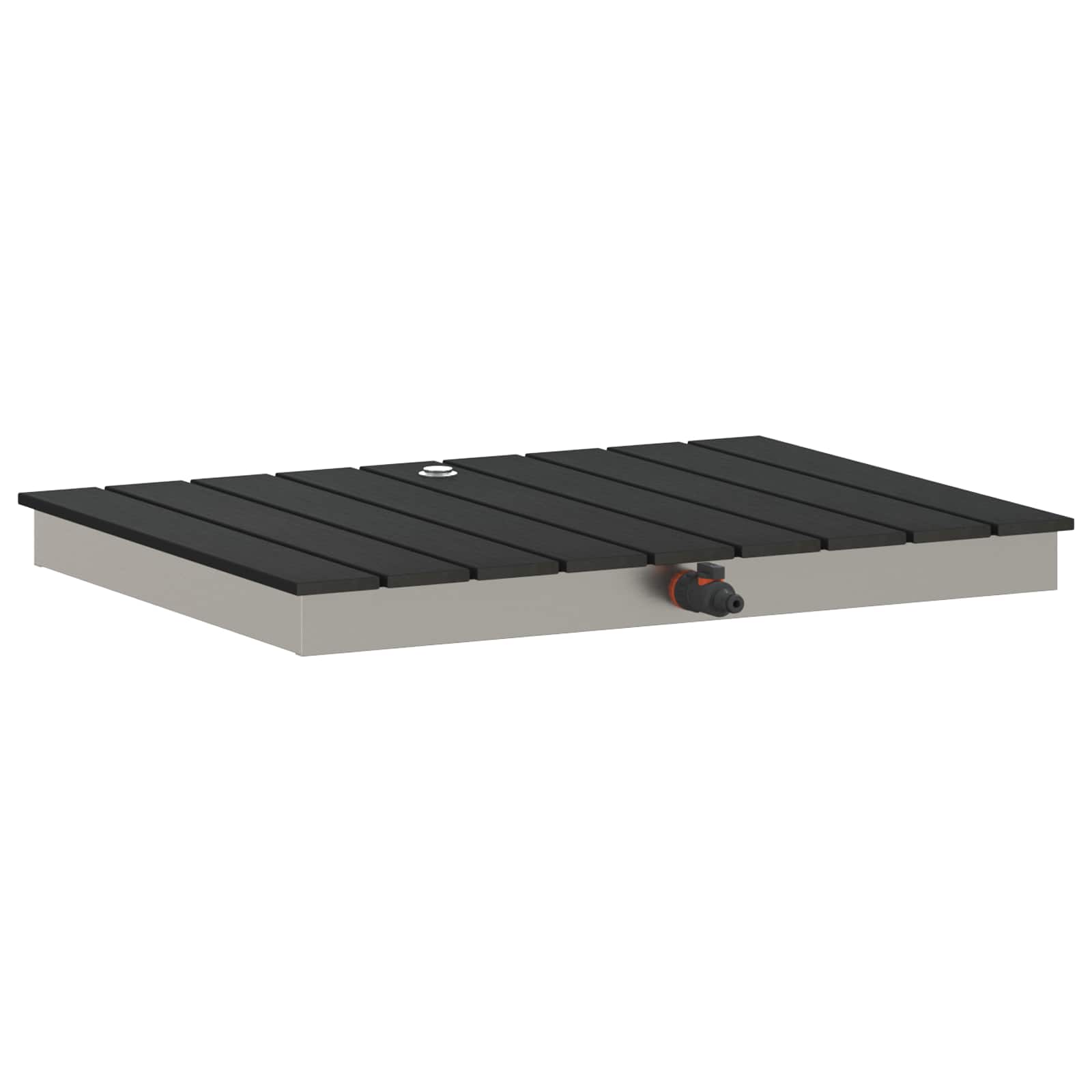 Vidaxl Garden Floor Shower Wpc And Stainless Steel 201 Anthracite