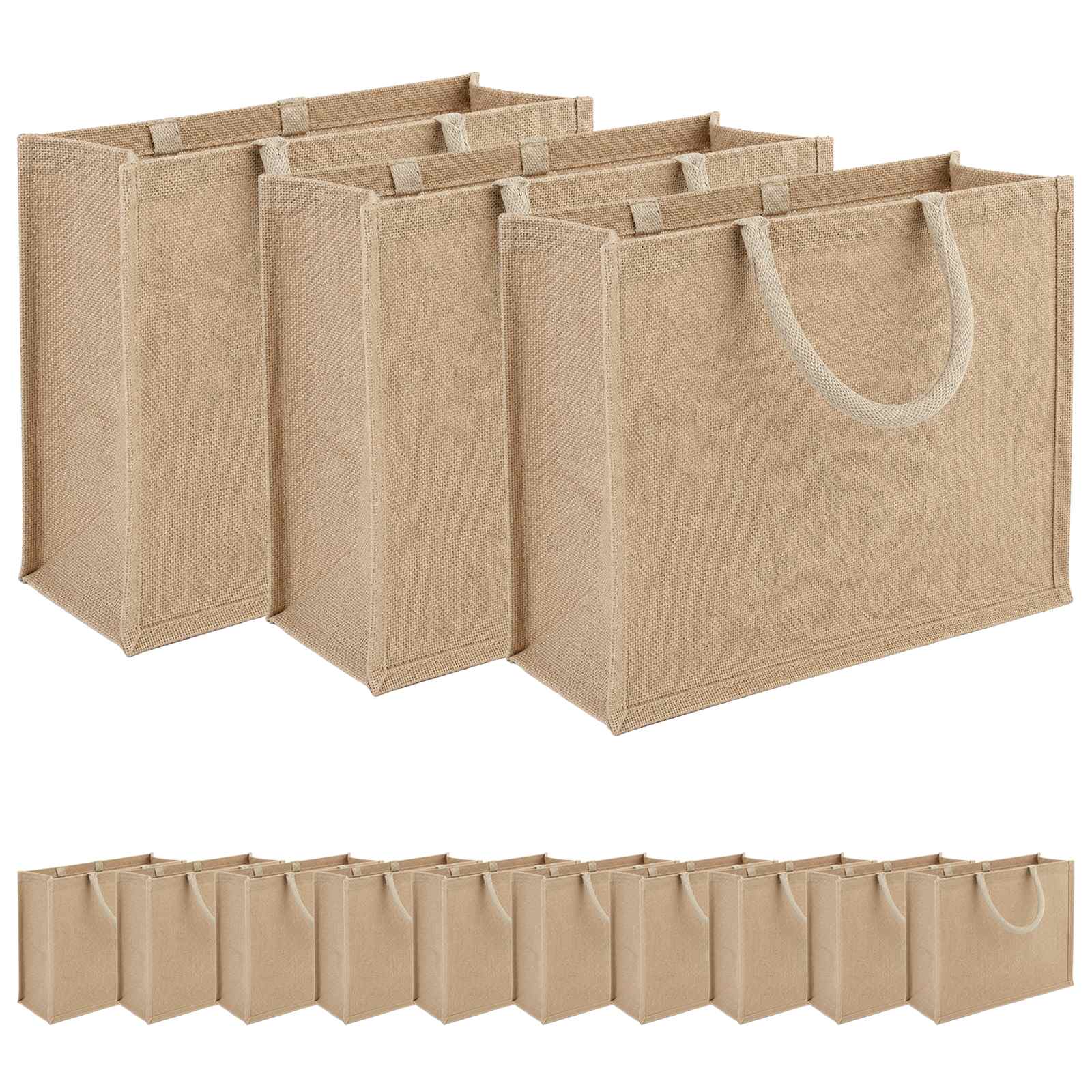 Jute-handtaschen 50 Natur 42 X 33 X 19 Cm 100% Tossa-jute Vidaxl
