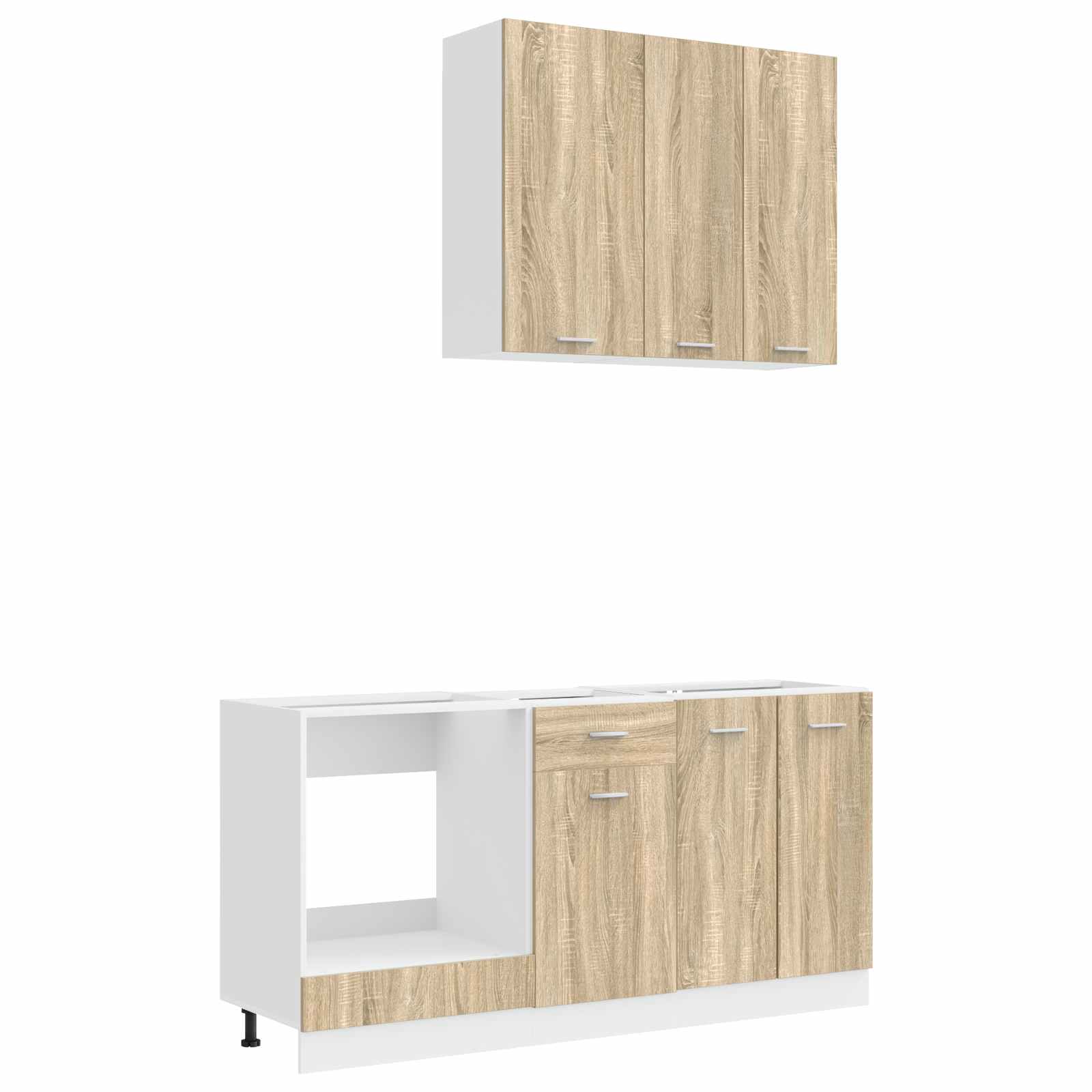 Vidaxl Kitchen Unit Lyon 5 Pcs Sonoma Oak Engineered Wood