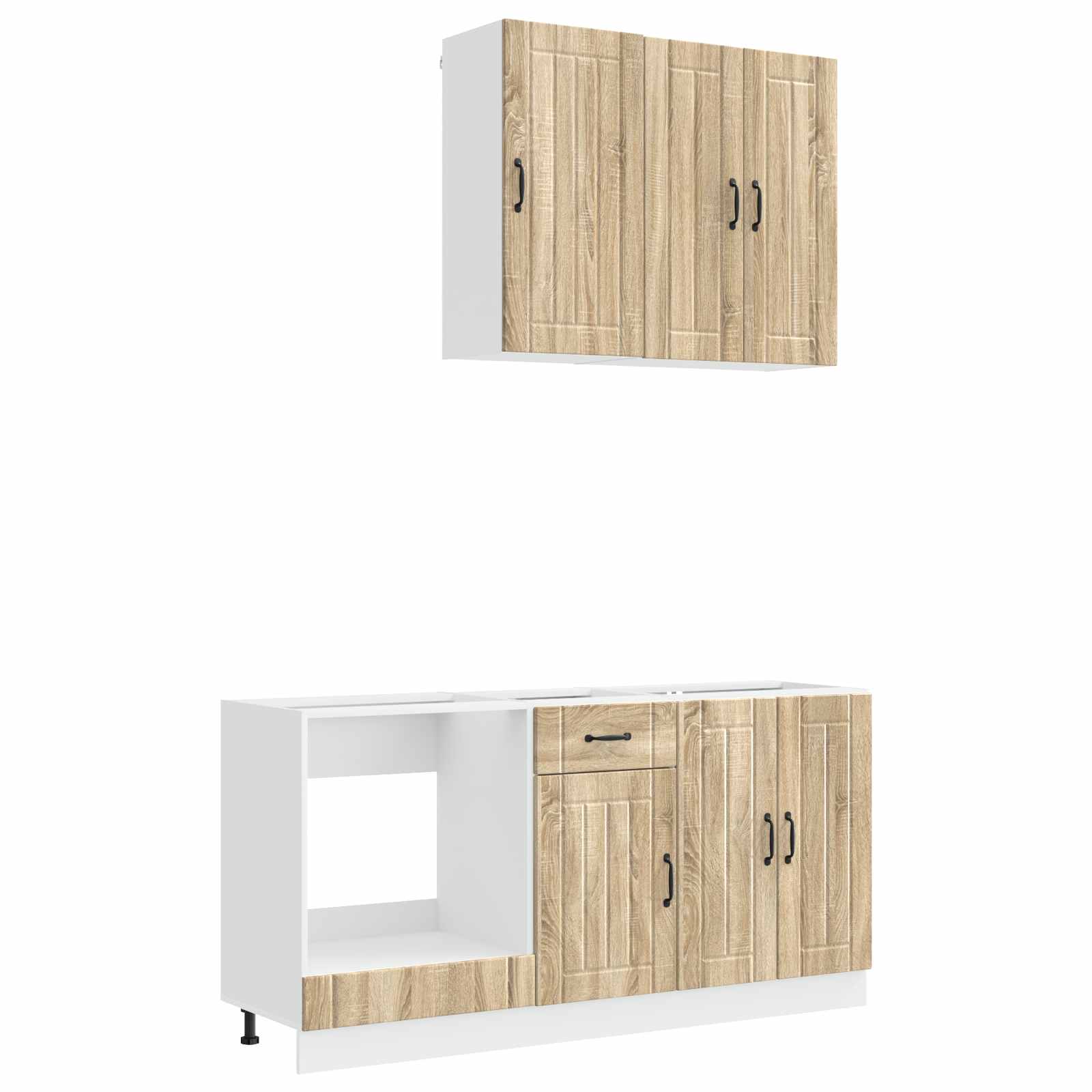 Vidaxl Kitchen Unit Lucca 5 Pcs Sonoma Oak Engineered Wood