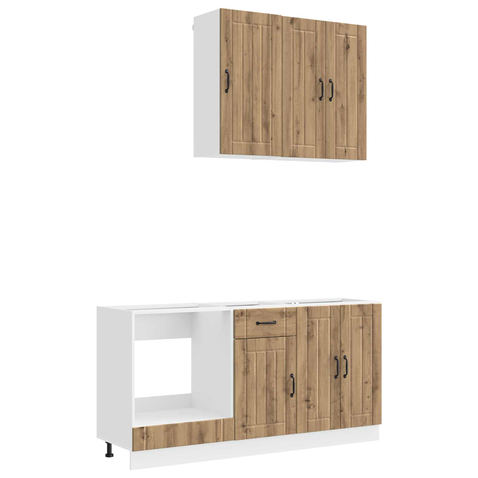 Vidaxl Kitchen Unit Lucca 5 Pcs Artisan Oak Engineered Wood