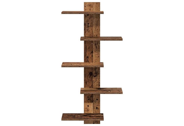 Vidaxl Wall Floating Shelf Old Wood 48.5 X 15 X 101 Cm Engineered Wood