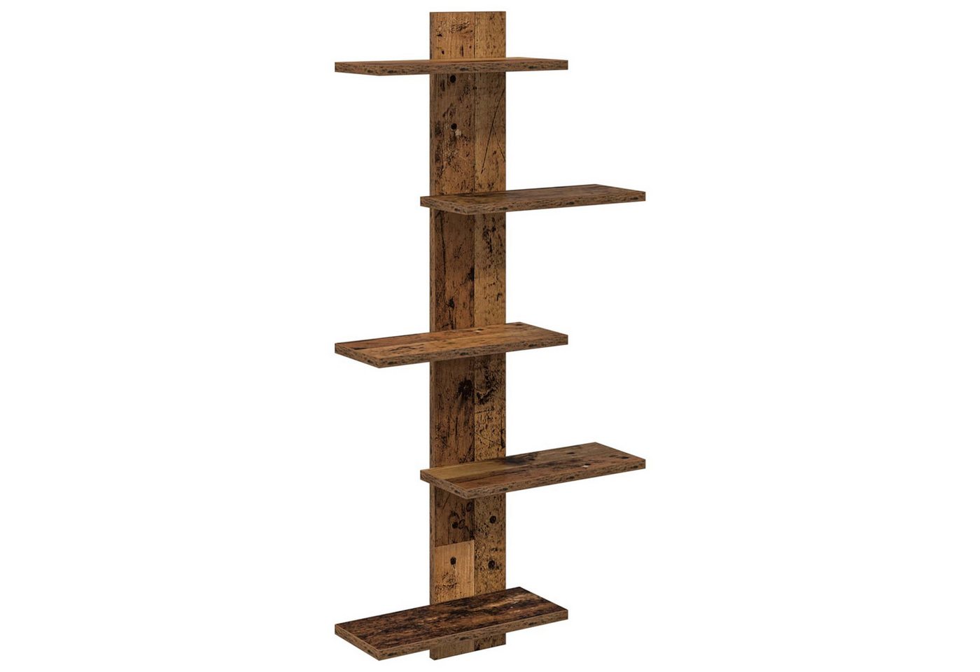 Vidaxl Wall Floating Shelf Old Wood 48.5 X 15 X 101 Cm Engineered Wood Bild 4