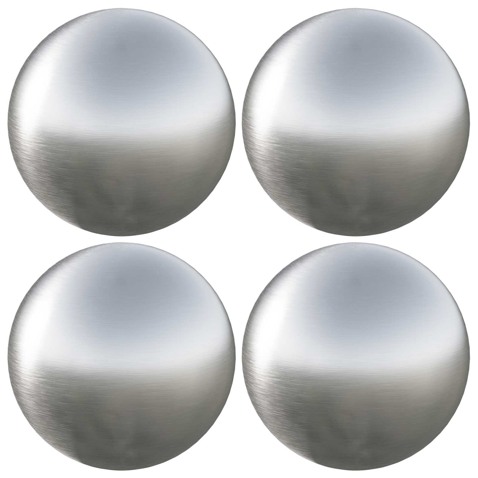 Gebürsteter Ball 4 Stk. Ø 10 Cm Silber Edelstahl 201 Vidaxl