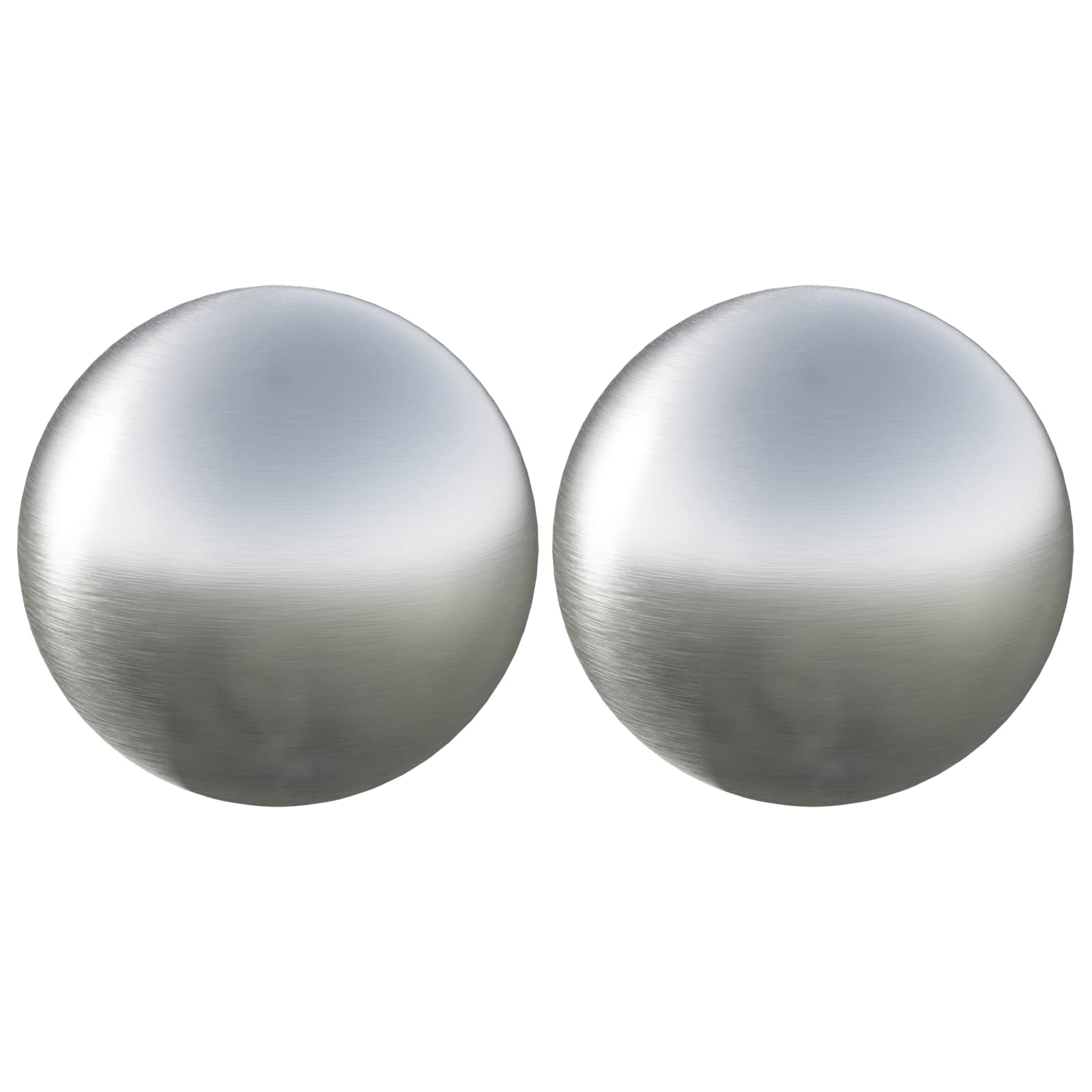 Gebürsteter Ball 2 Stk. Ø 15 Cm Silber Edelstahl 201 Vidaxl