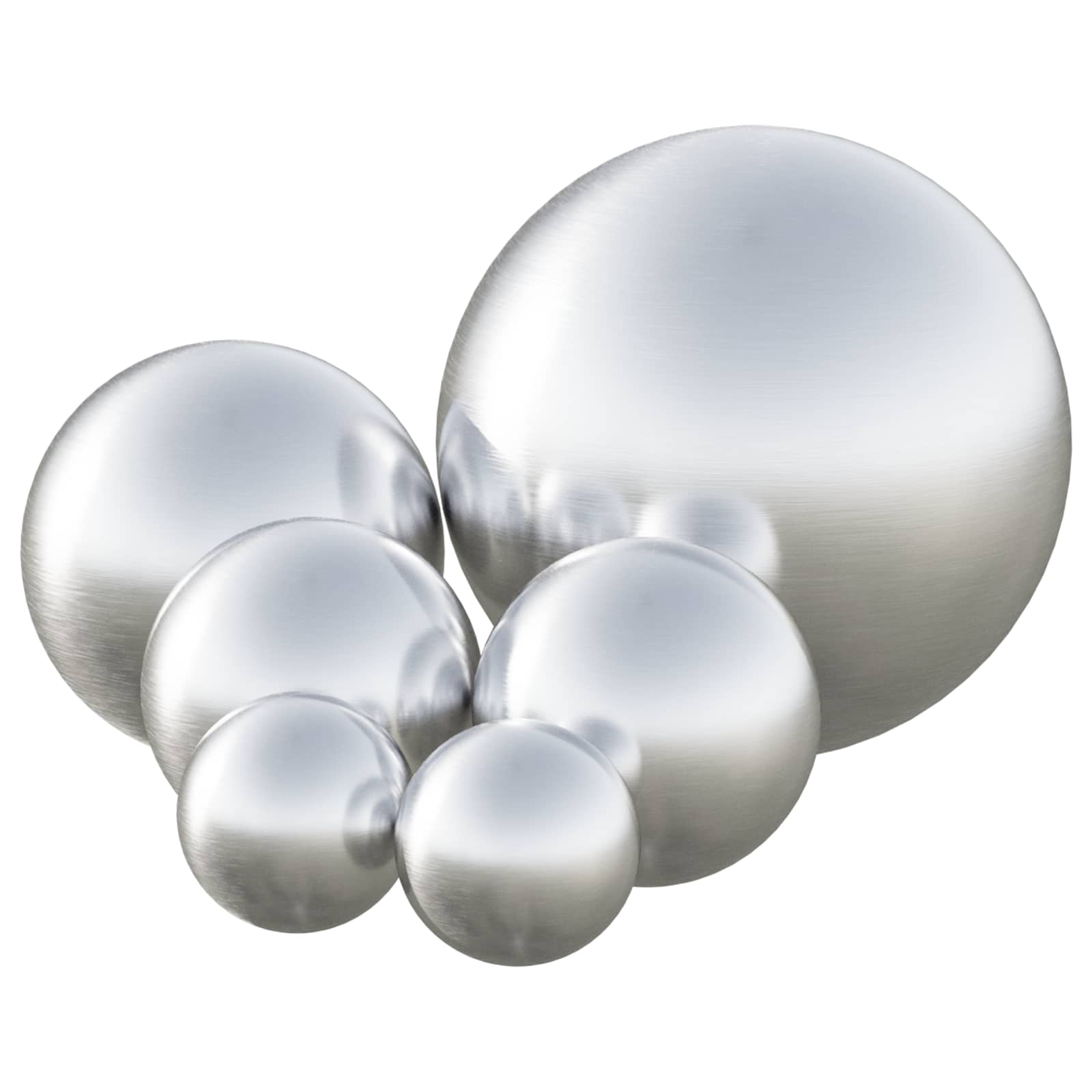 Gebürsteter Ball 6 Stk. Ø 15 Cm Silber Edelstahl 201 Vidaxl