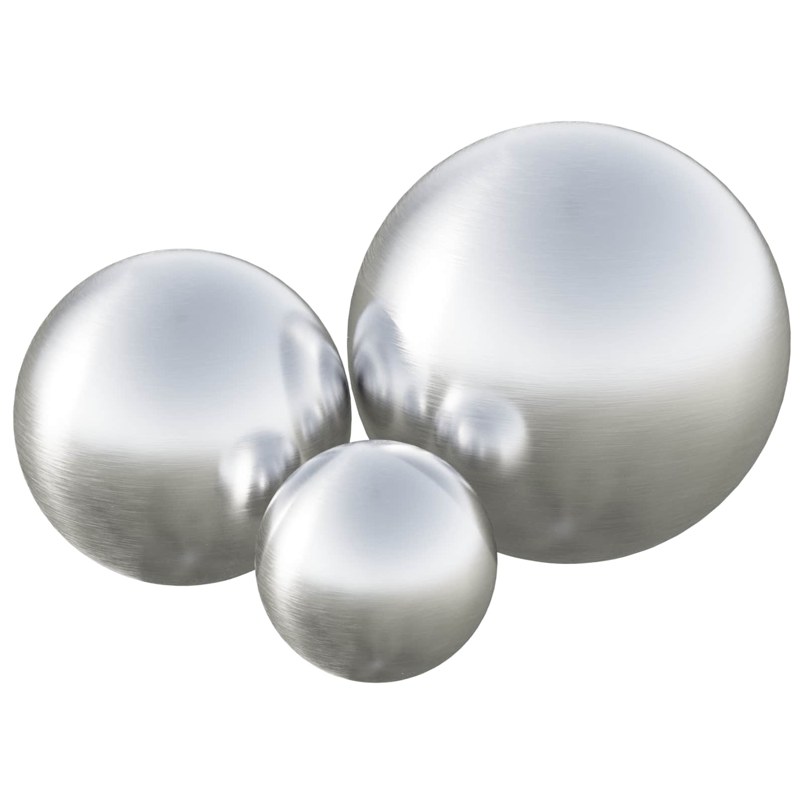 Gebürsteter Ball 3 Stk. Ø 20 Cm Silber Edelstahl 201 Vidaxl