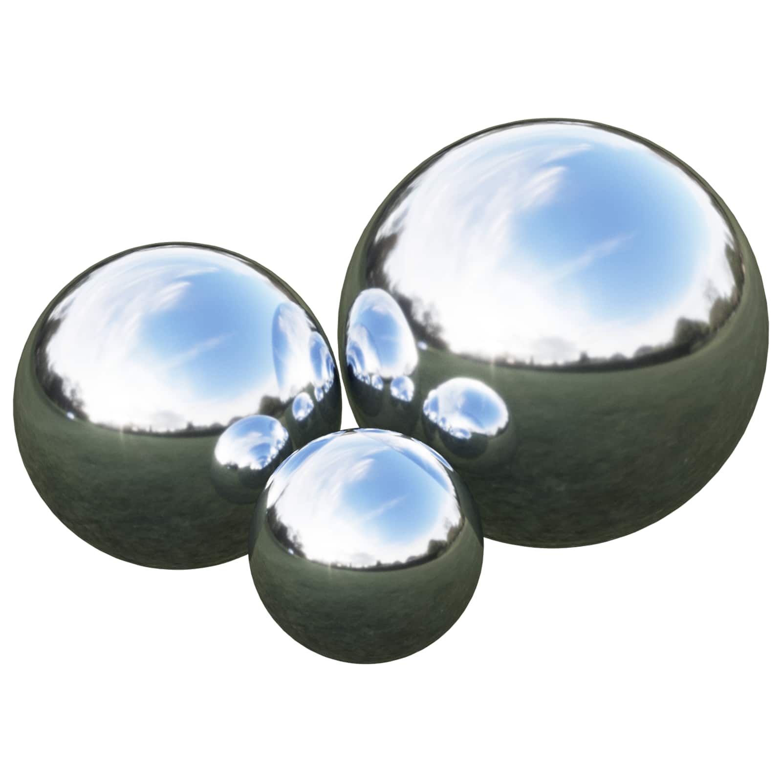 Spiegelkugel 3 Stk. Ø 20 Cm Silber Edelstahl 201 Vidaxl