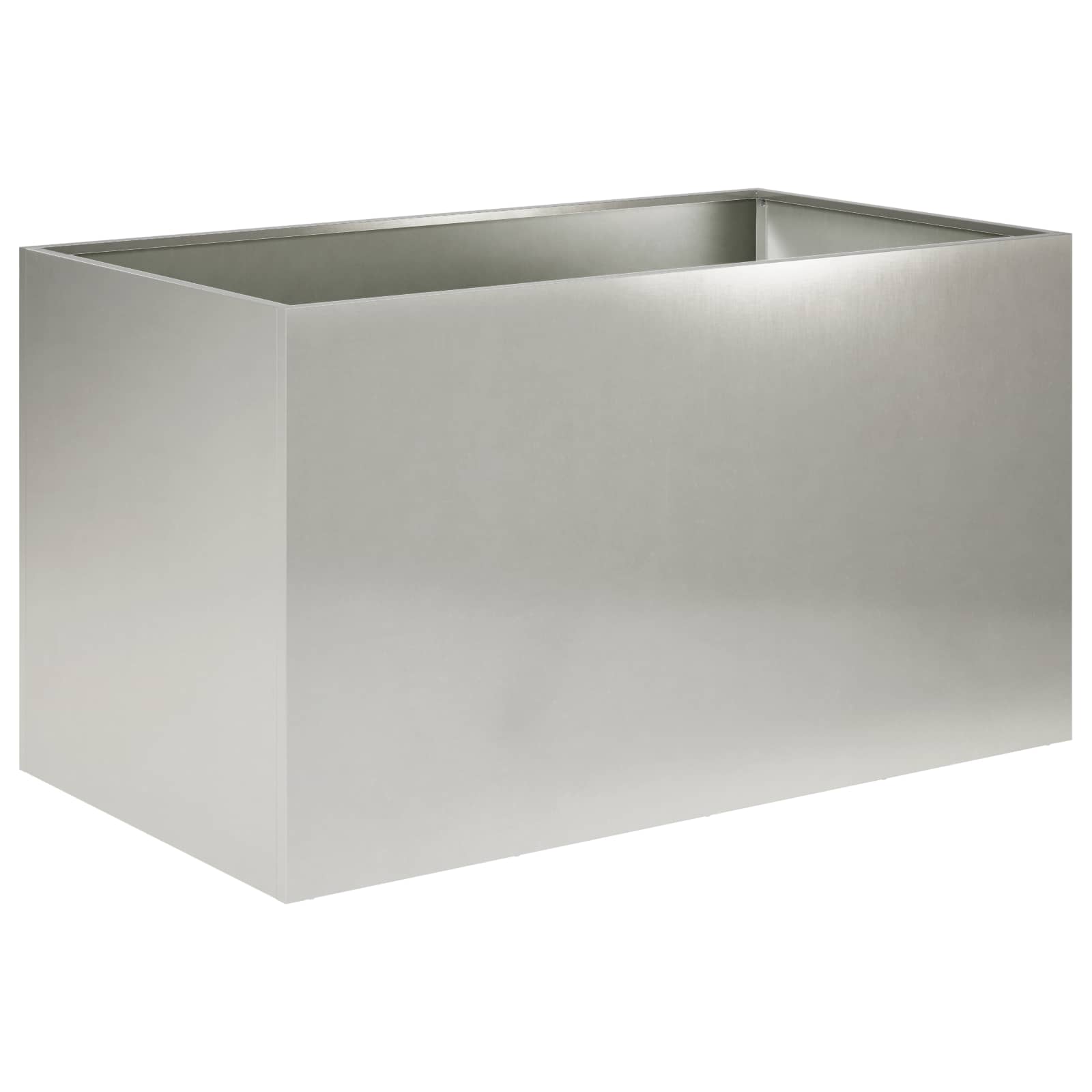 Garten-pflanzgefäß Silber 100 X 50 X 50 Cm Edelstahl Vidaxl