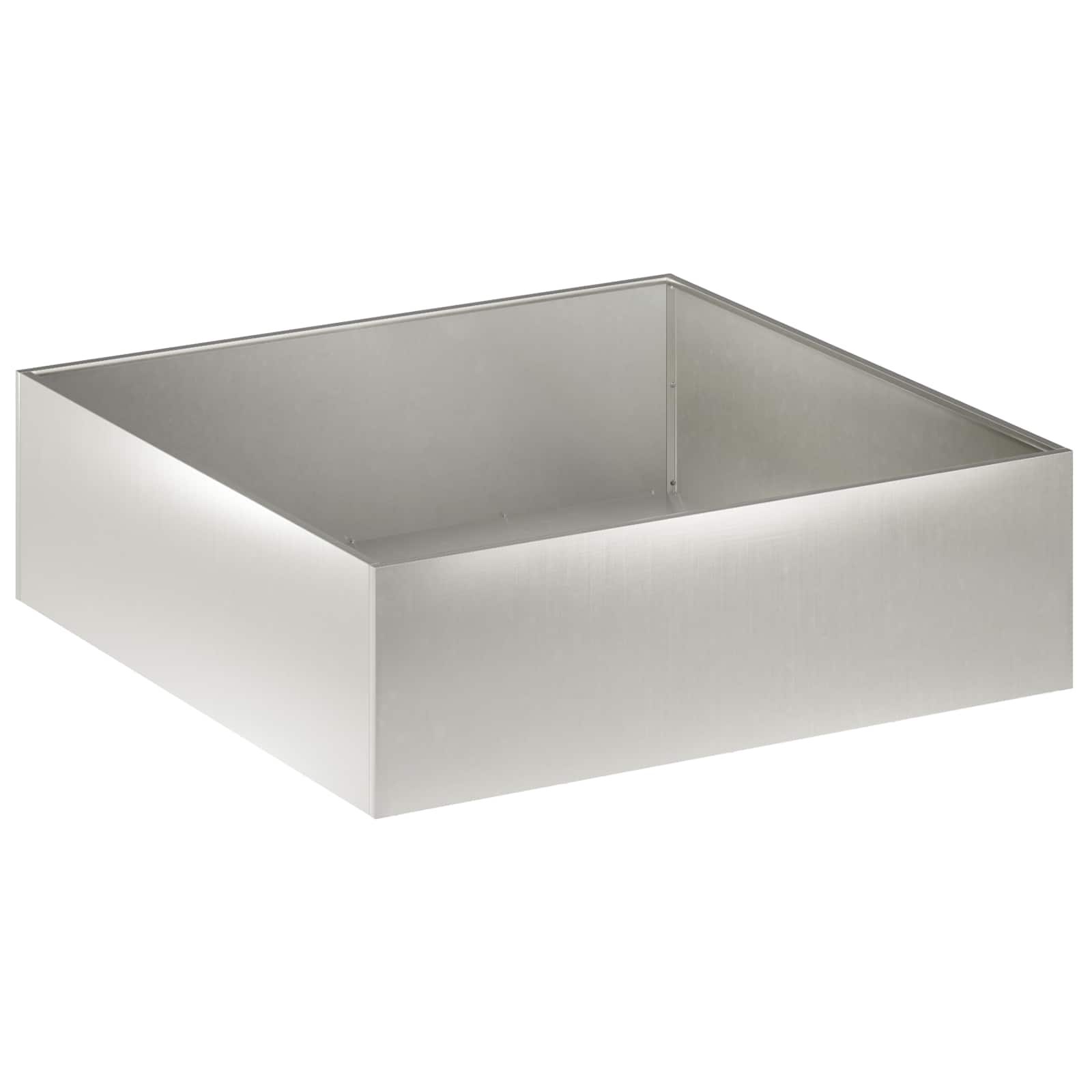 Garten-pflanzgefäß Silber 80 X 80 X 30 Cm Edelstahl Vidaxl