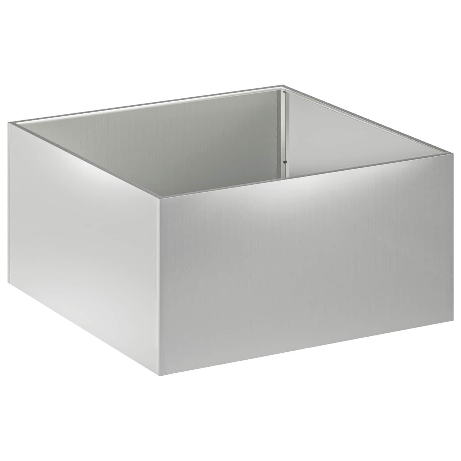 Garten-pflanzgefäß Silber 100 X 100 X 40 Cm Verzinkter Stahl Vidaxl