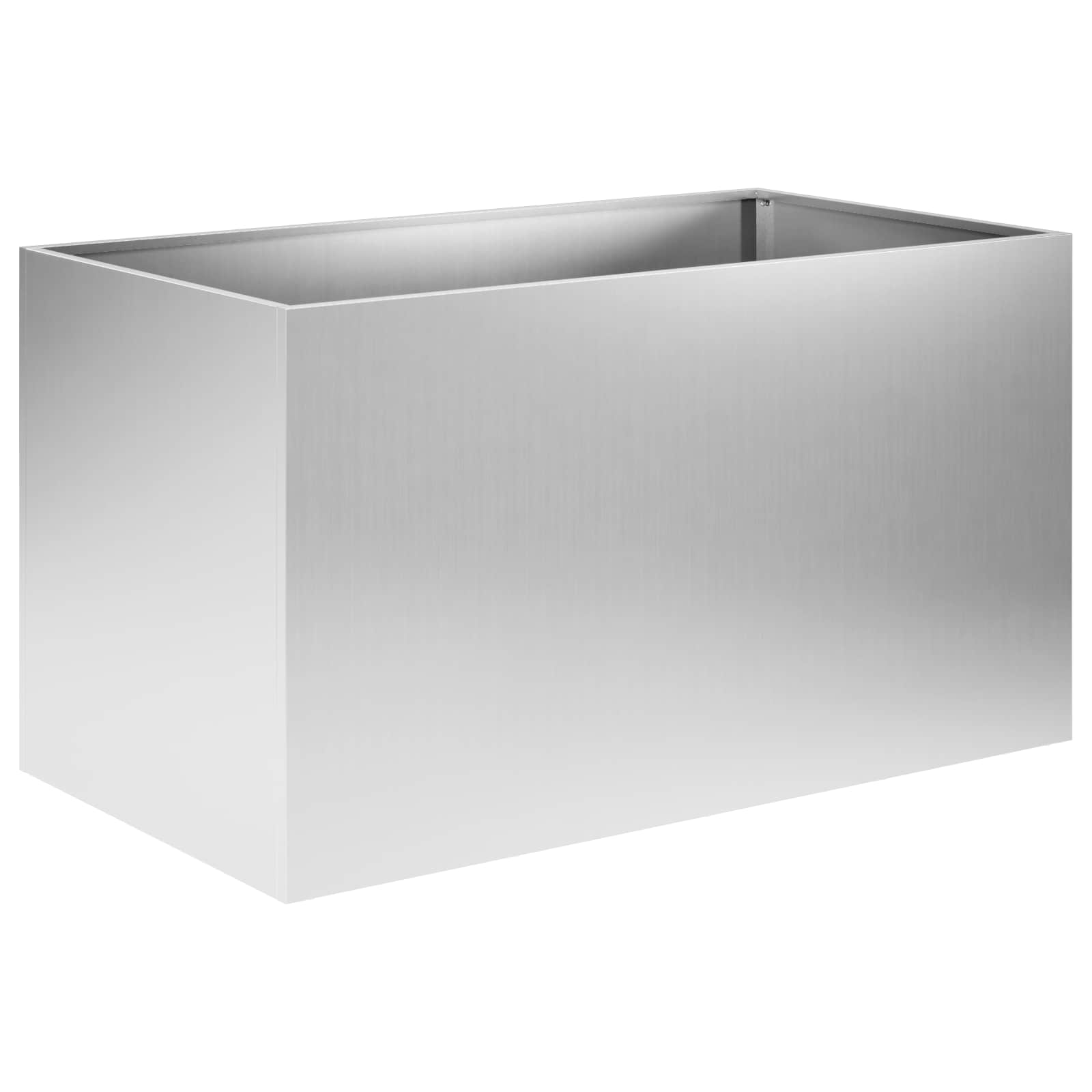 Garten-pflanzgefäß Silber 100 X 50 X 50 Cm Verzinkter Stahl Vidaxl