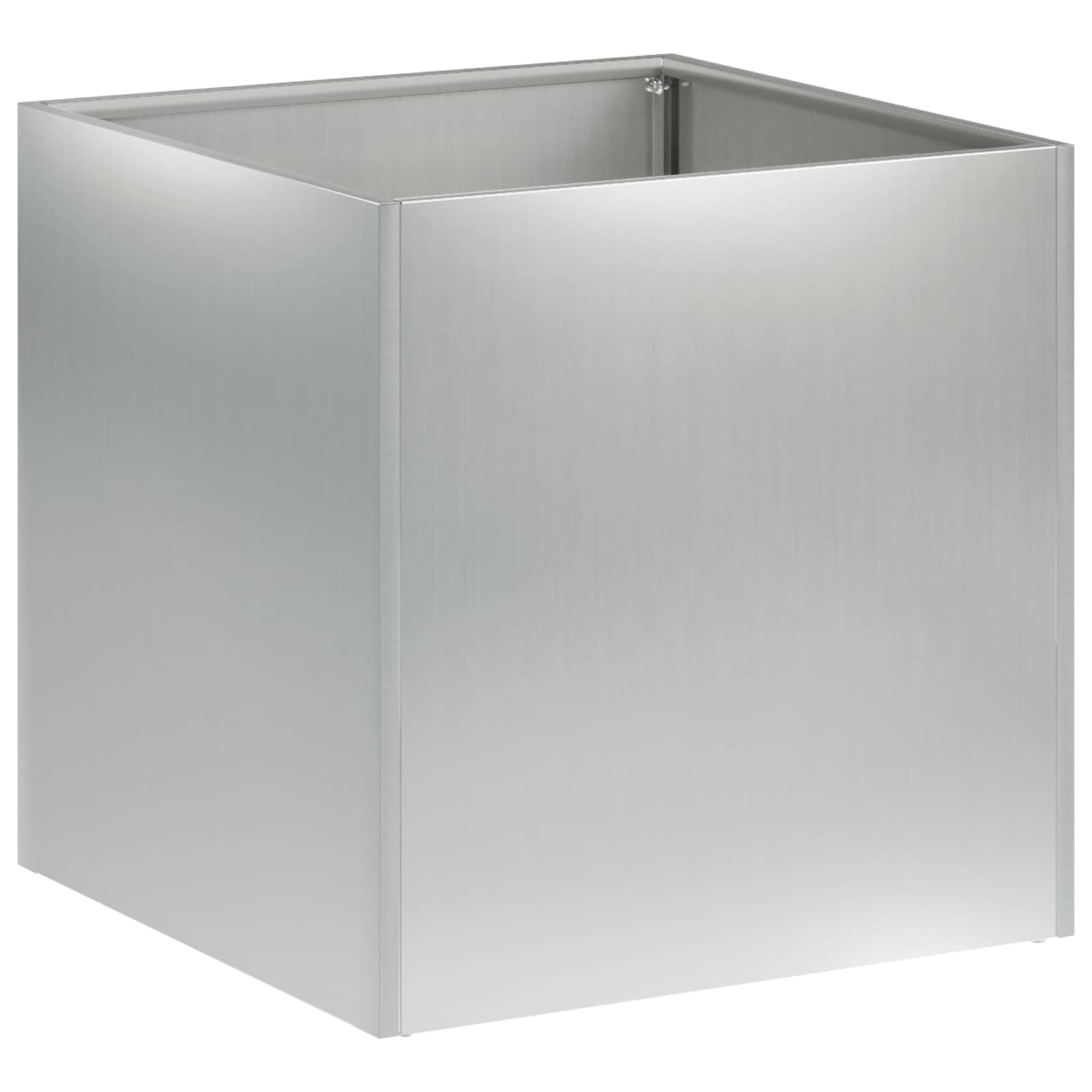 Garten-pflanzgefäß Silber 25 X 25 X 25 Cm Verzinkter Stahl Vidaxl