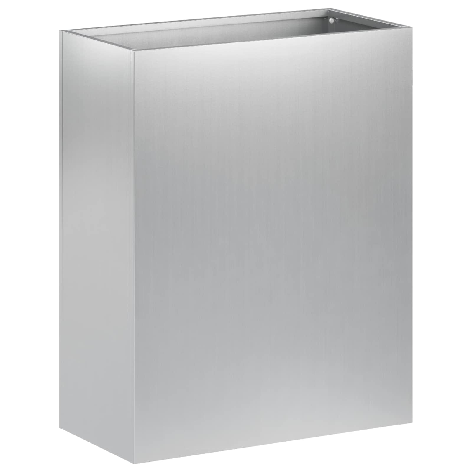 Garten-pflanzgefäß Silber 40 X 20 X 50 Cm Verzinkter Stahl Vidaxl