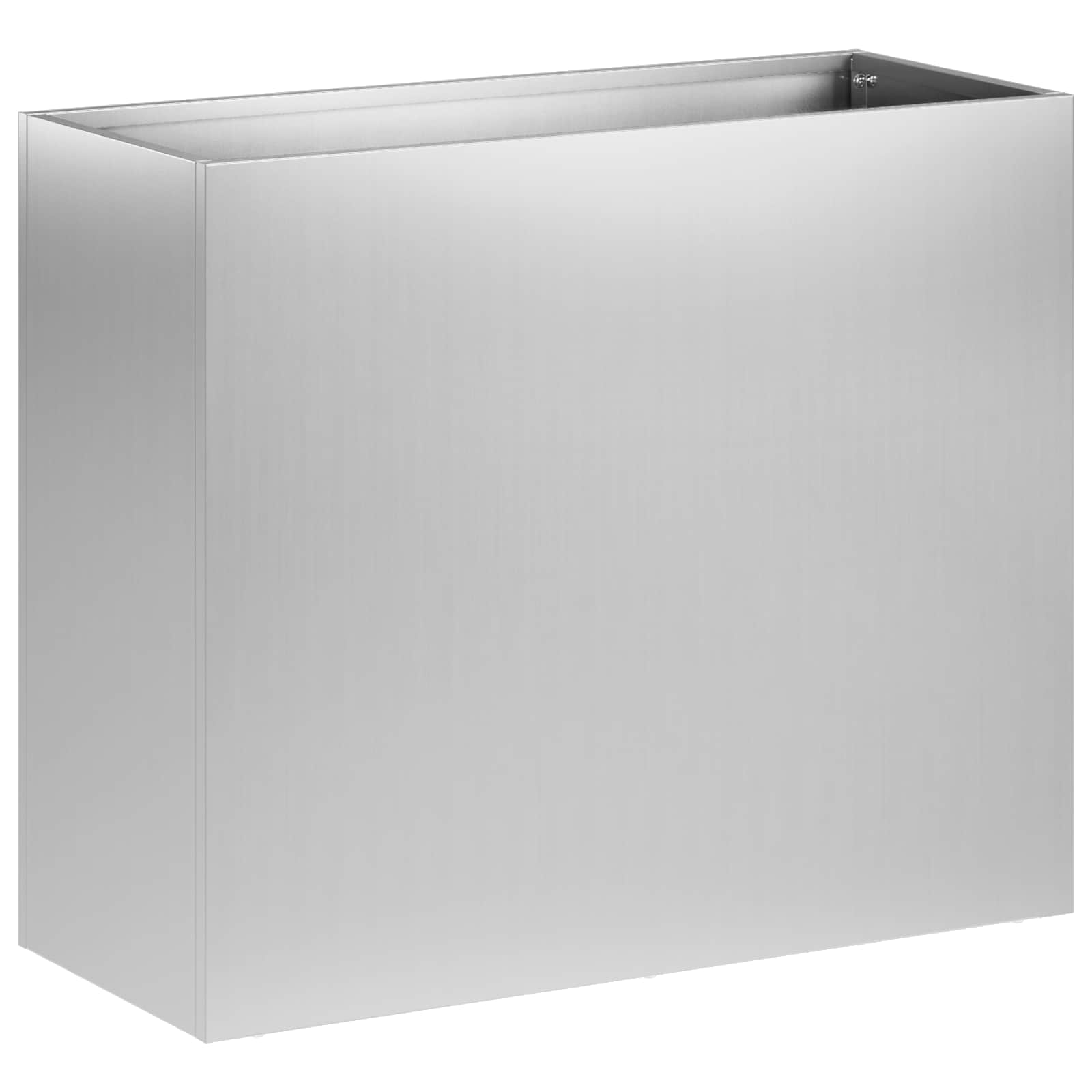Garten-pflanzgefäß Silber 50 X 20 X 40 Cm Verzinkter Stahl Vidaxl