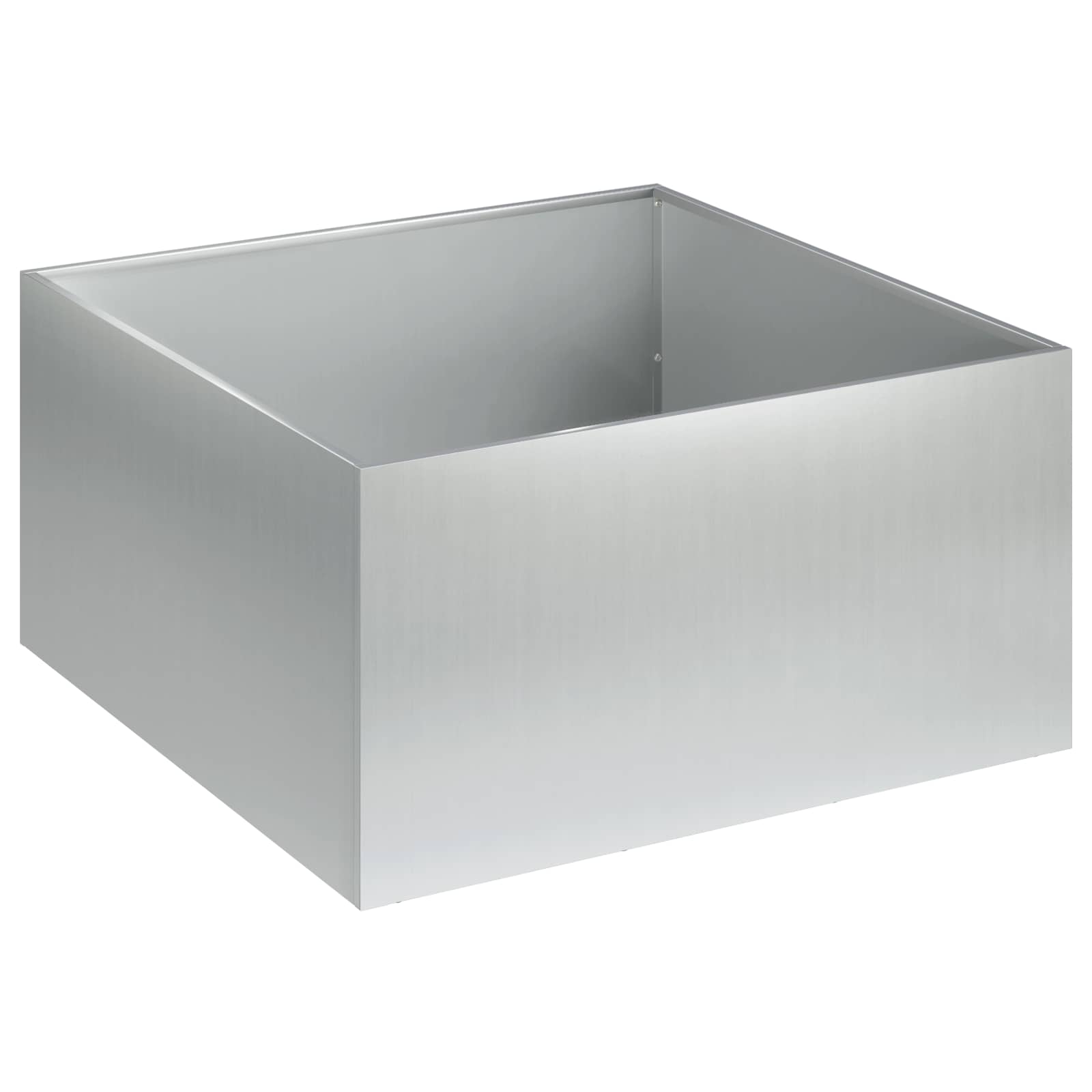 Garten-pflanzgefäß Silber 60 X 60 X 30 Cm Verzinkter Stahl Vidaxl
