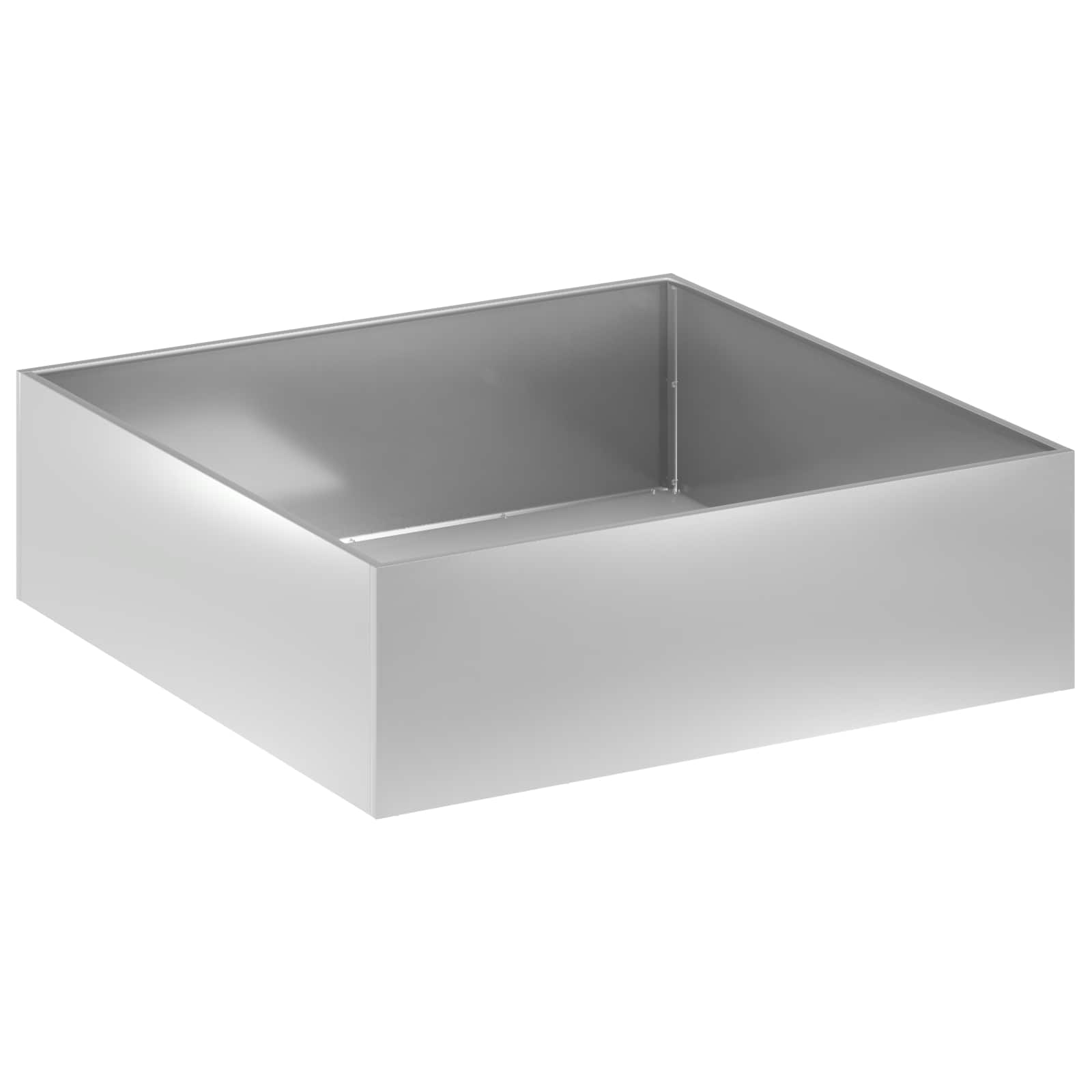 Garten-pflanzgefäß Silber 80 X 80 X 30 Cm Verzinkter Stahl Vidaxl