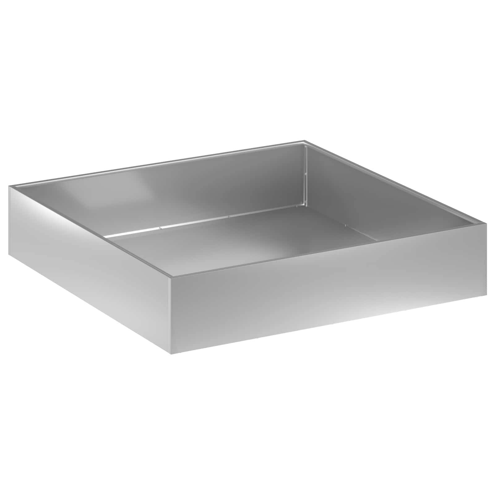 Garten-pflanzgefäß Silber 80 X 80 X 20 Cm Verzinkter Stahl Vidaxl