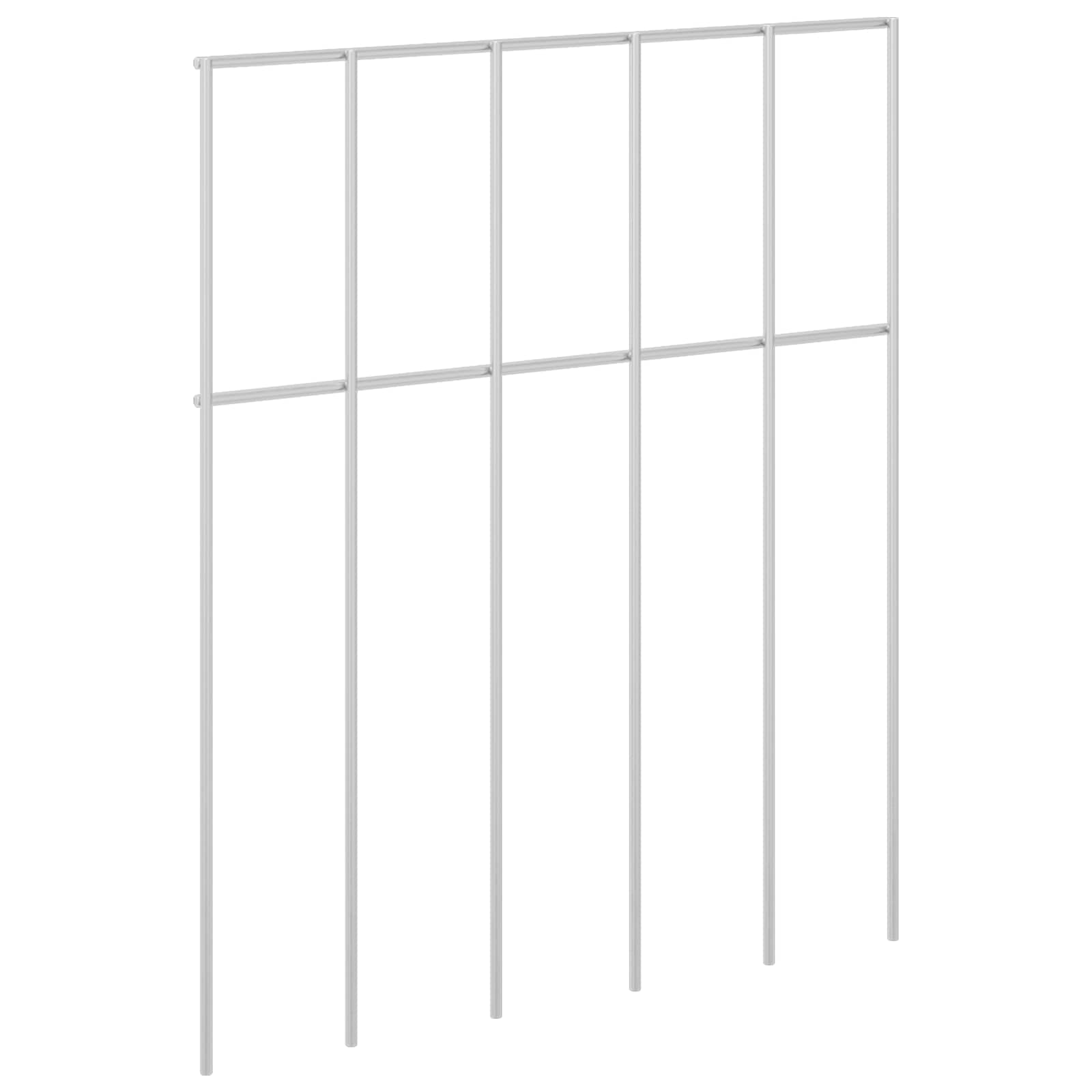 Vidaxl Garden Fence Panel 48 Pcs 25 X 30 Cm Galvanised Steel Silver