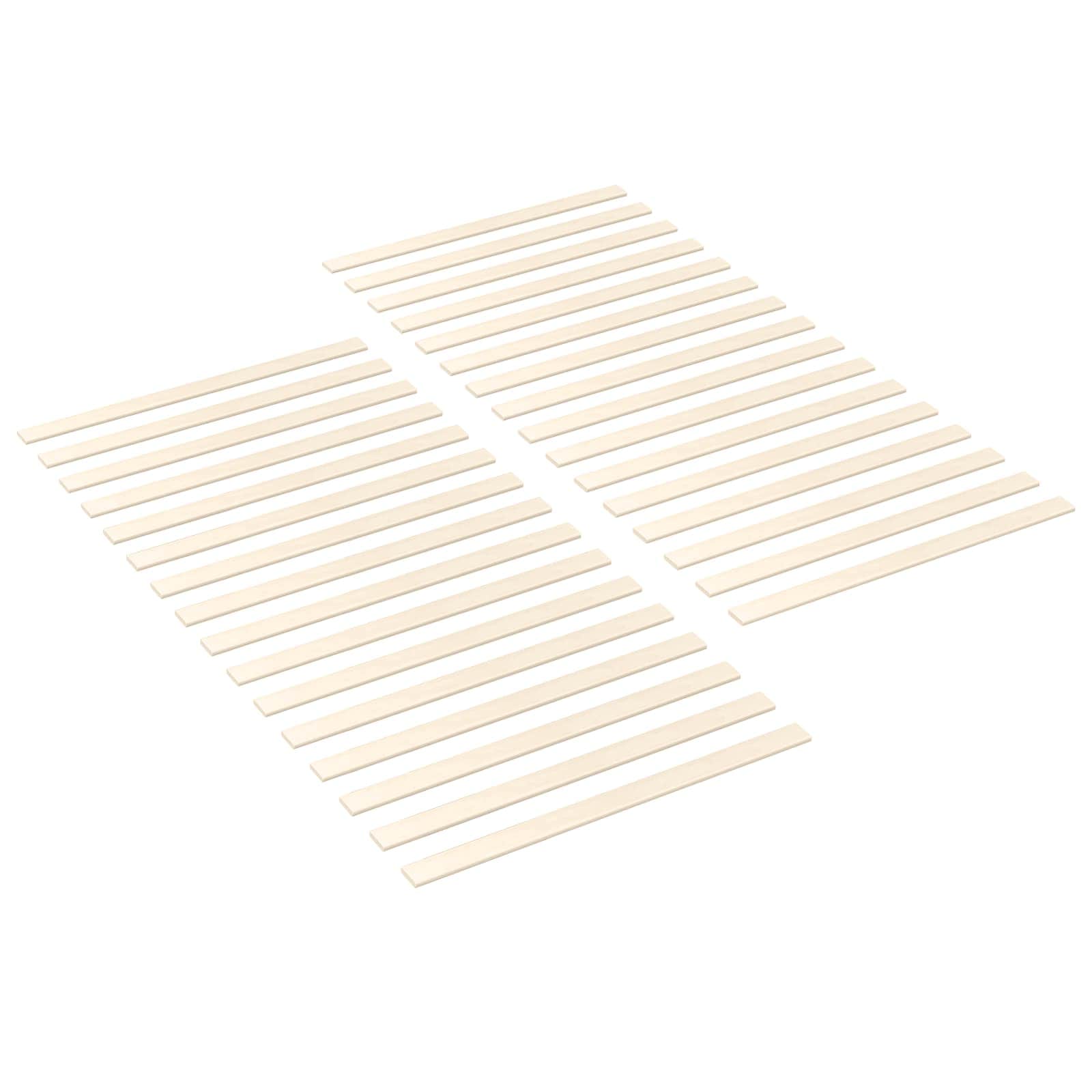 Bettlatten 32 Stk. Natur 90 X 6 X 1,3 Cm Massives Kiefernholz Vidaxl