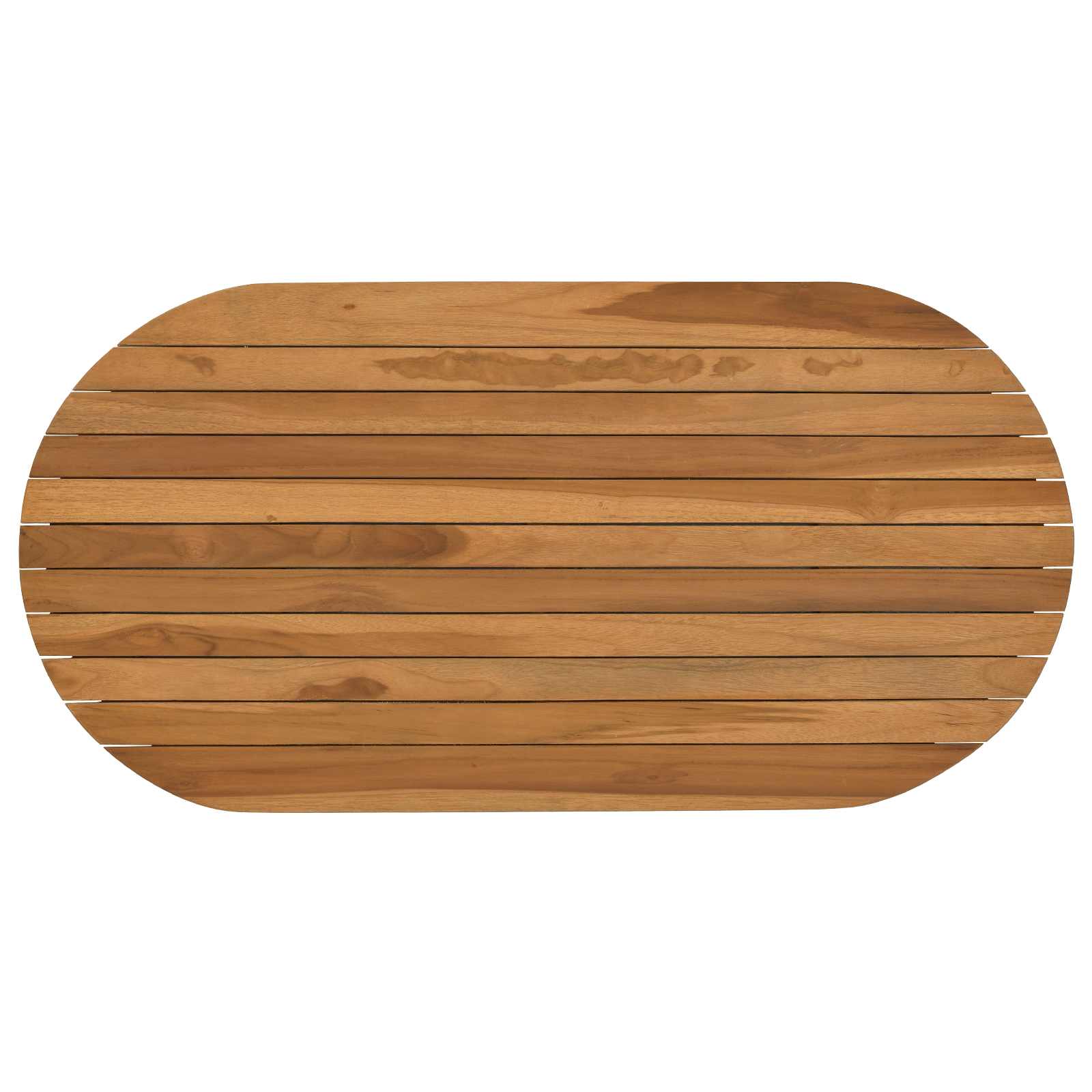 Tischplatte 90 X 45 X 3,5 Cm Oval Massives Teakholz Natur Vidaxl