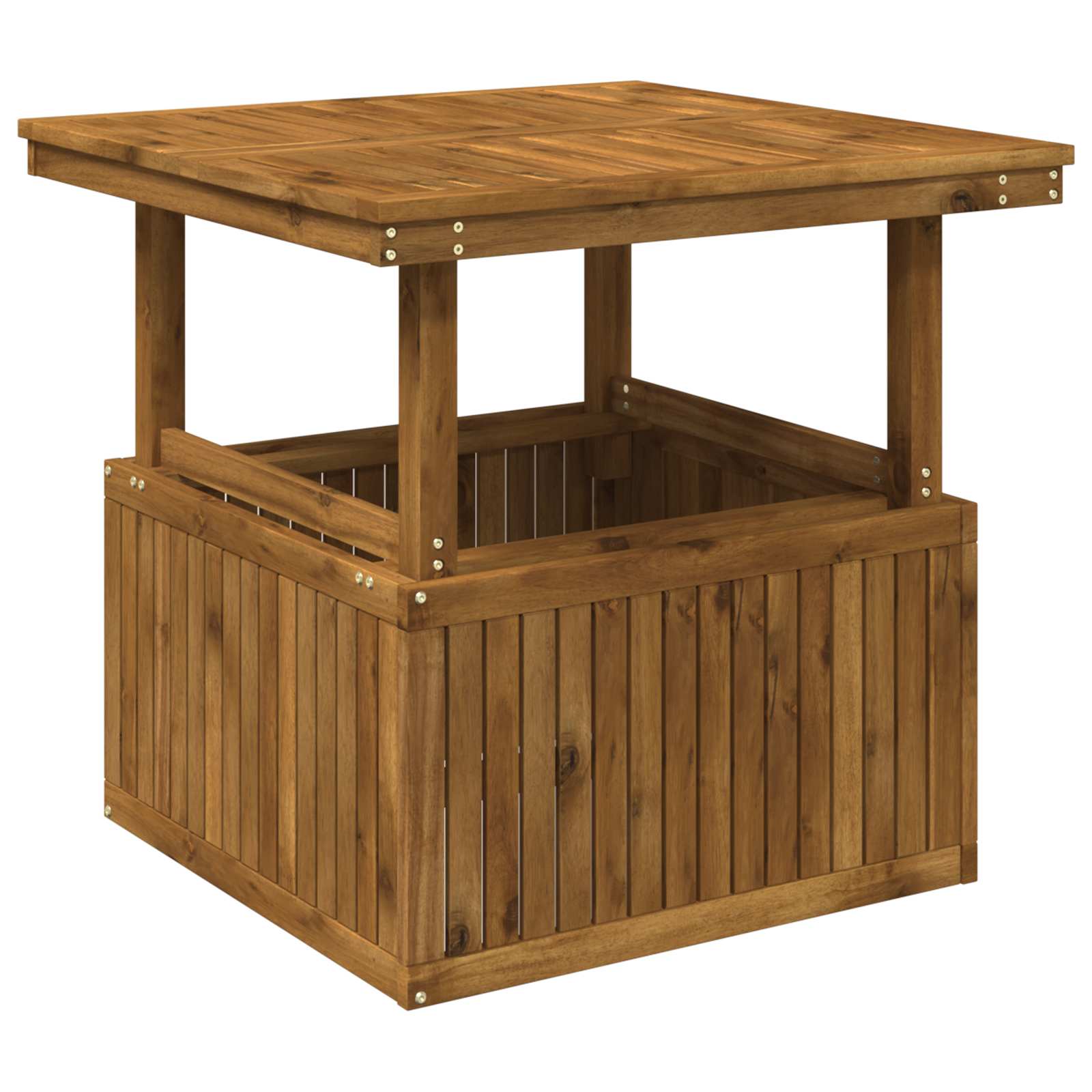 Gartenkaffee Tisch Aus Massivem Akazienholz Höhenverstellbar Vidaxl