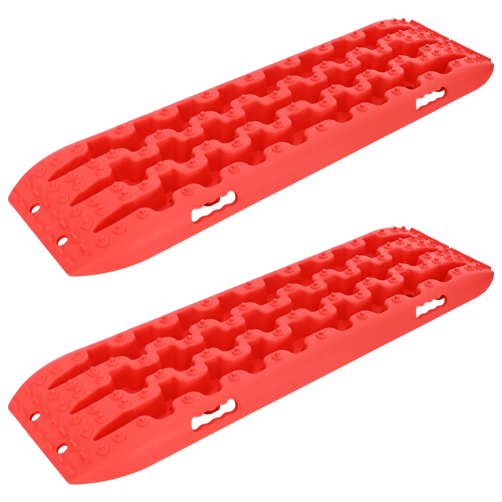 Traktionsplatte 2 Stk. Rot 106 X 30,5 X 7 Cm Verstärktes Nylon Vidaxl