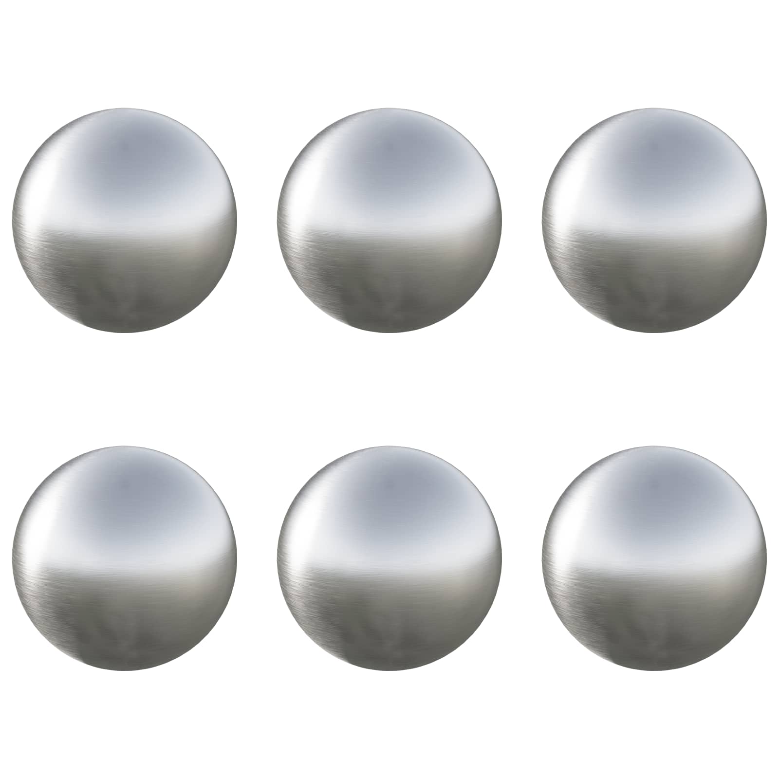 Gebürsteter Ball 6 Stk. Ø 7,5 Cm Silber Edelstahl 201 Vidaxl