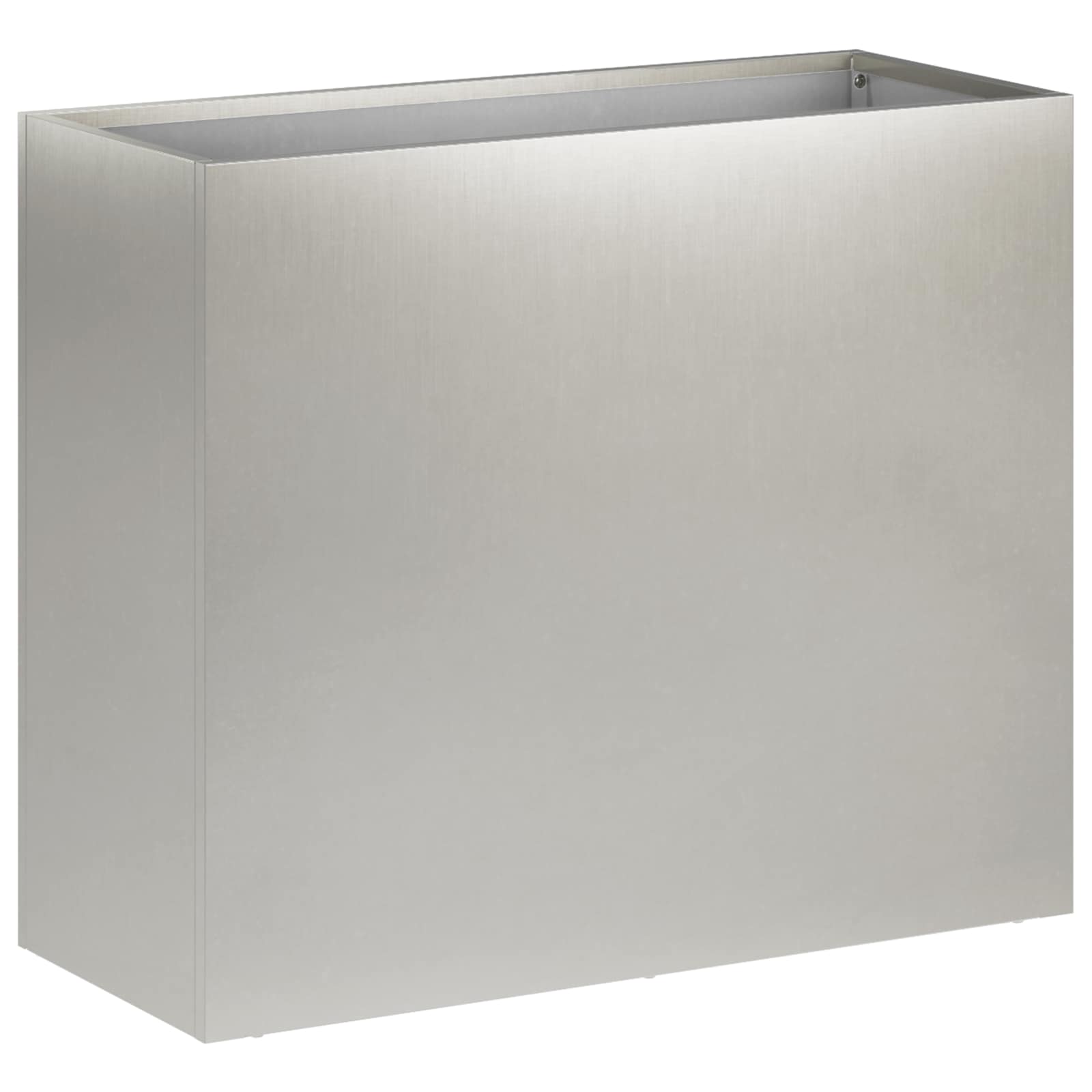 Garten-pflanzgefäß Silber 50 X 20 X 40 Cm Edelstahl Vidaxl