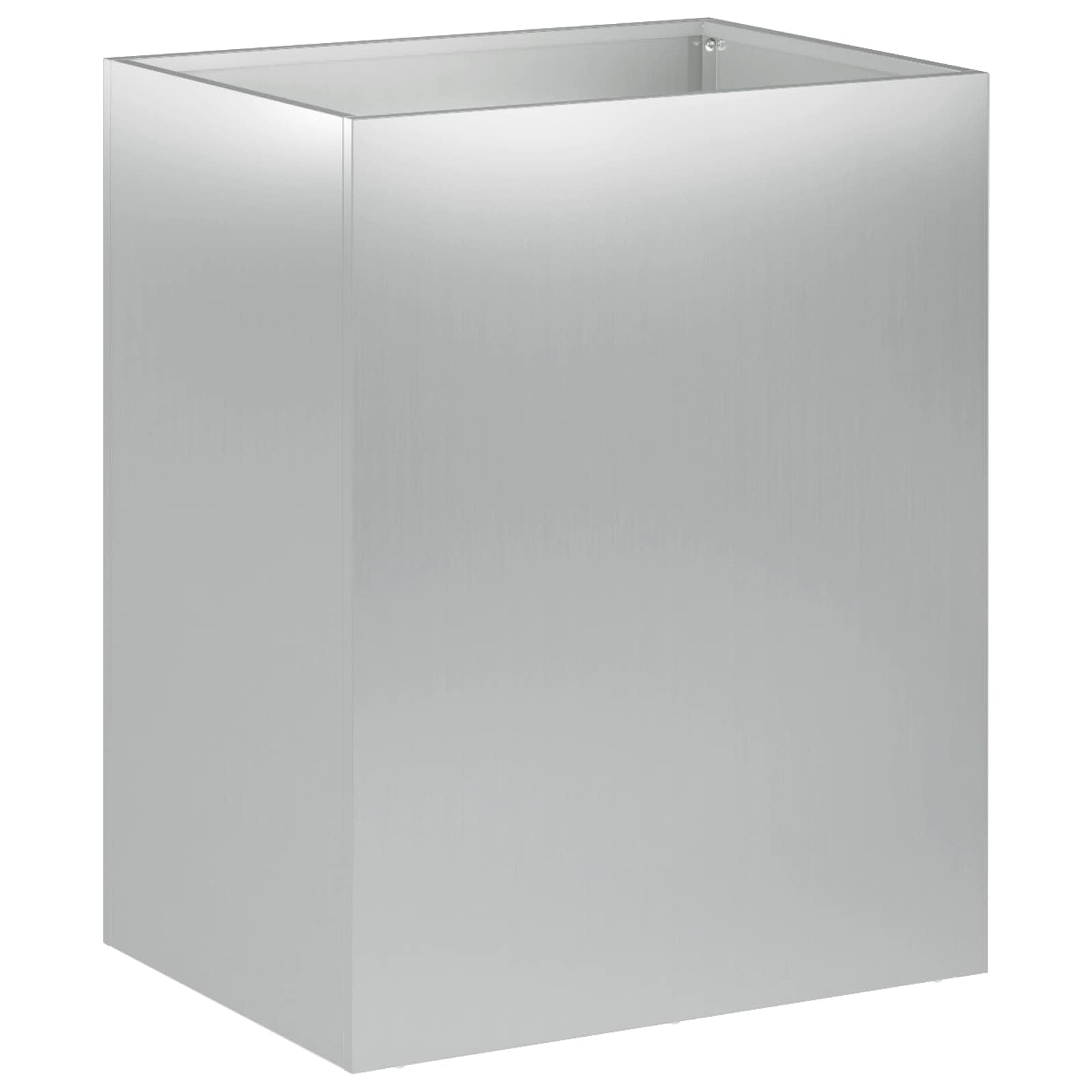 Garten-pflanzgefäß Silber 40 X 30 X 50 Cm Verzinkter Stahl Vidaxl
