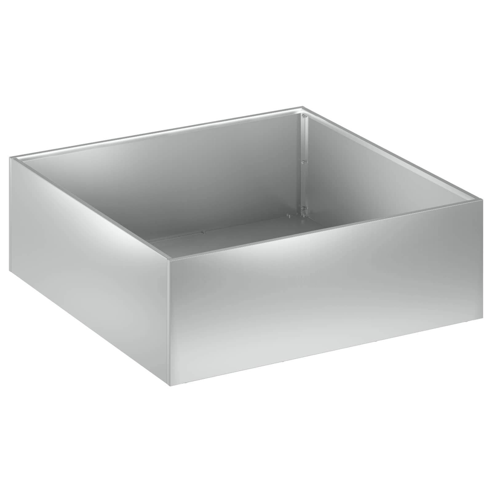 Garten-pflanzgefäß Silber 60 X 60 X 20 Cm Verzinkter Stahl Vidaxl