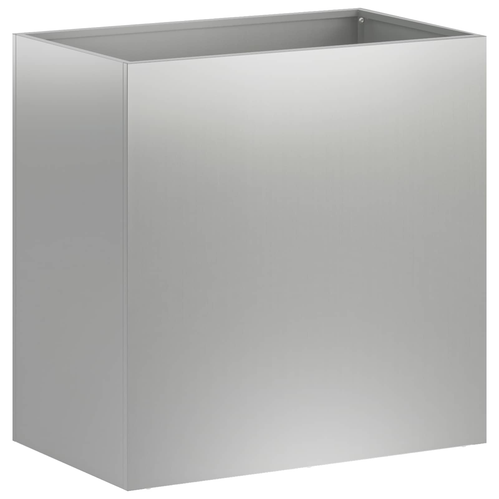 Garten-pflanzgefäß Silber 50 X 30 X 50 Cm Verzinkter Stahl Vidaxl