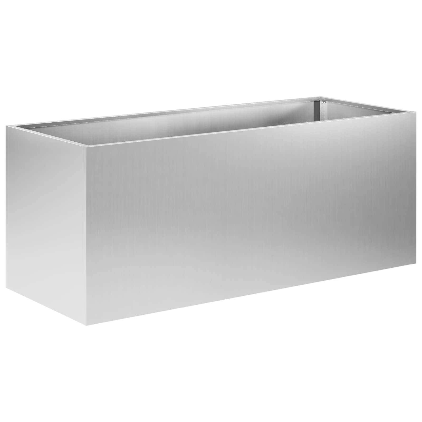 Garten-pflanzgefäß Silber 80 X 40 X 40 Cm Verzinkter Stahl Vidaxl