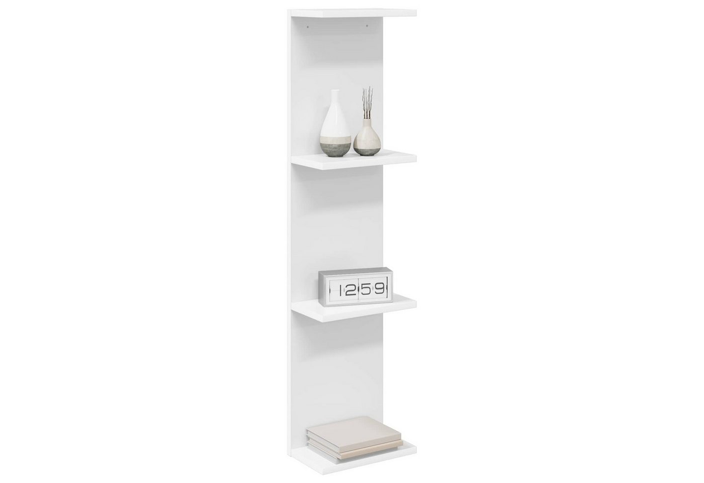 Vidaxl Wall Shelf 2 Pcs White 22 X 15 X 100 Cm Engineered Wood Bild 5