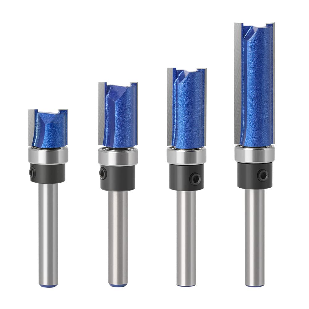 4er-set Bündigfräser Mit 6-mm-schaft – Startring Oben – Für Holz
