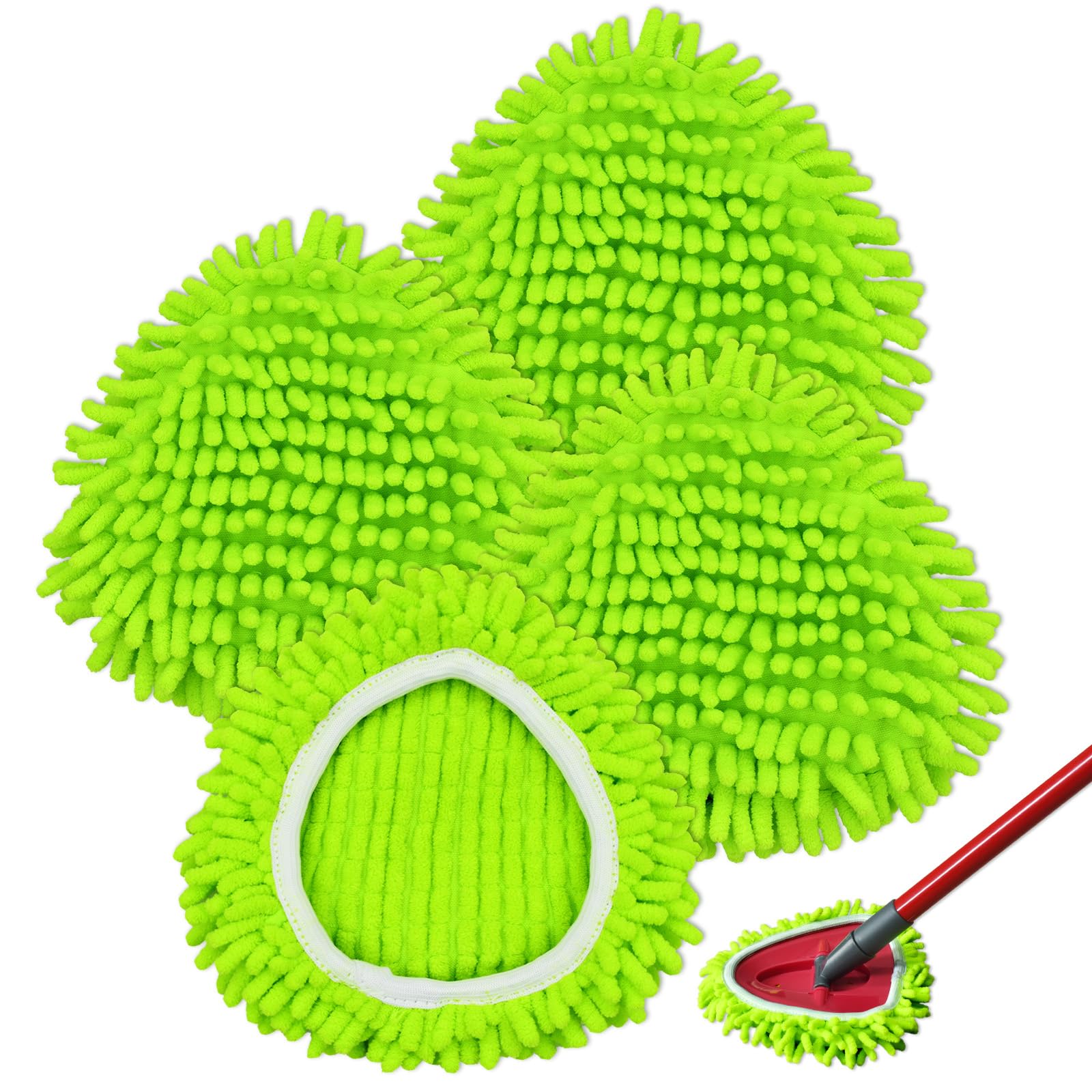 Mikrofaser-ersatzmoppköpfe, Wiederverwendbare Mopps Kompatibel Mit Vileda Turbo 2 In 1 Easywring&clean Spin Mop, Waschbare Ersatztücher