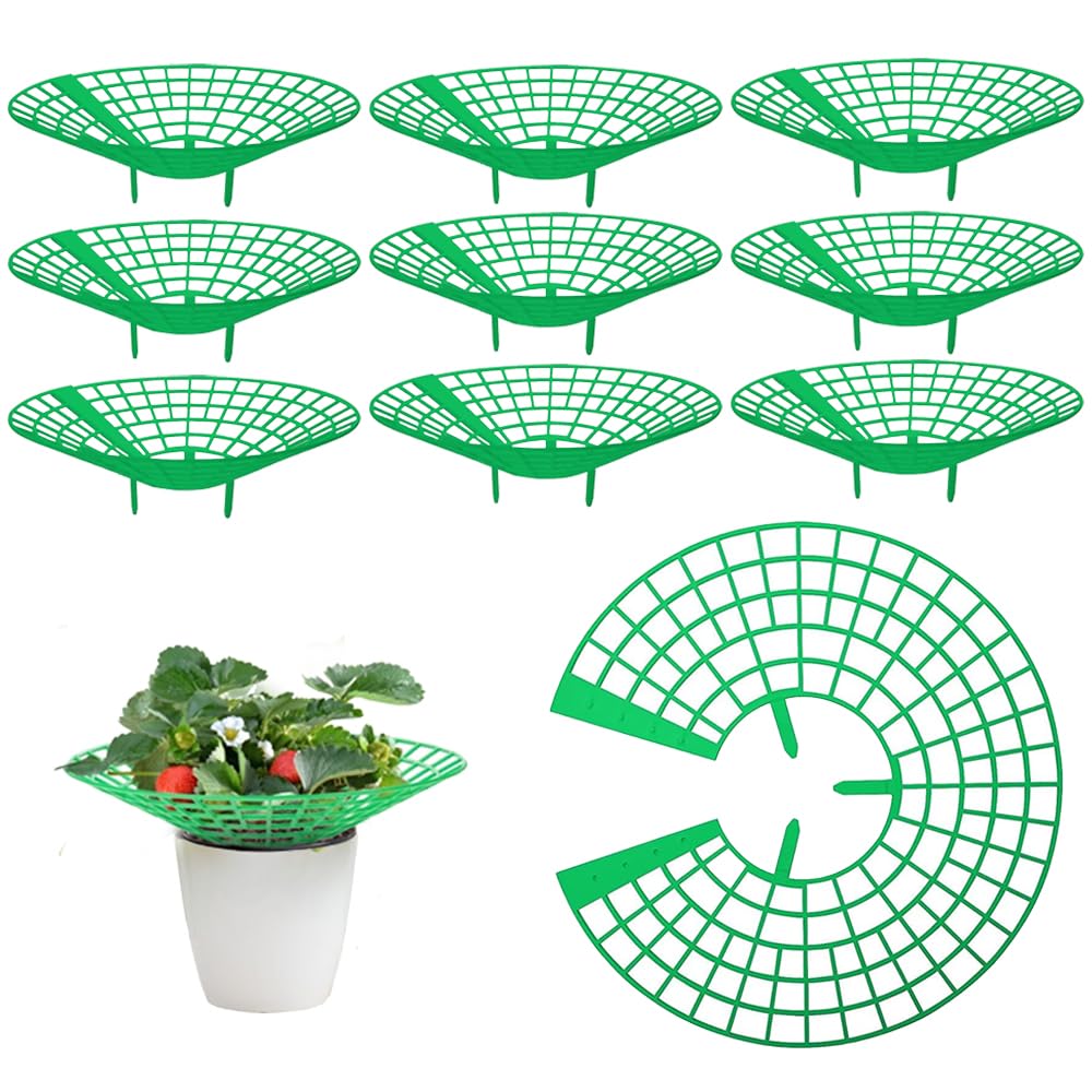 Erdbeerpflanzenstützen, 10 Stück, Erdbeerpflanzenstützen, Schutz Für Gartenerdbeeren, Erdbeeranbaustützen, Erdbeerturm, Erdbeernetze Für Pflanzen, Gemüse Und Blumen