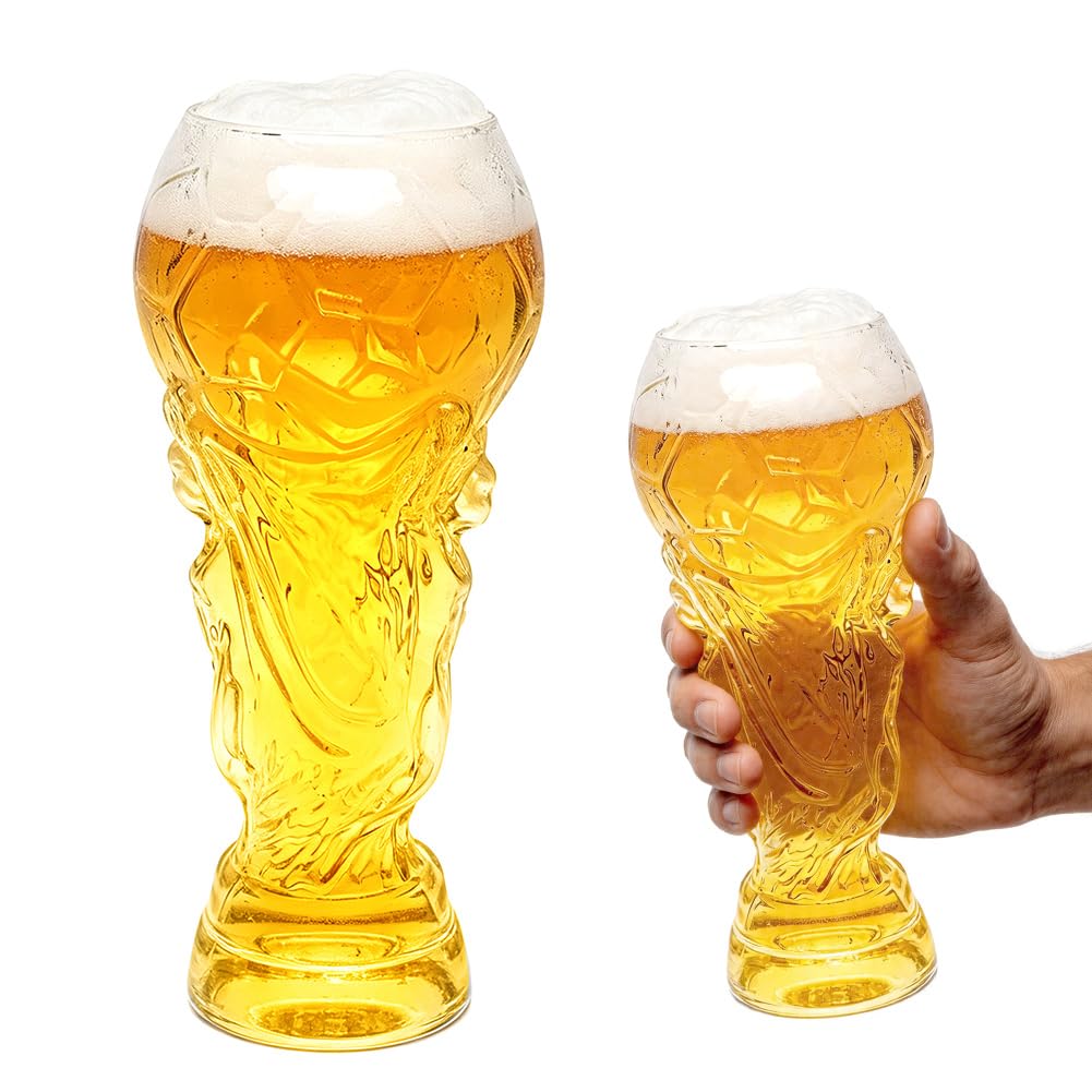 Wm-biergläser, Bierkrug Aus Glas, Kreativer Bierkrug, Fußballgläser, Cocktails, Getränke, Fußballgucken Für Männer, Papa - Prost (600 Ml)