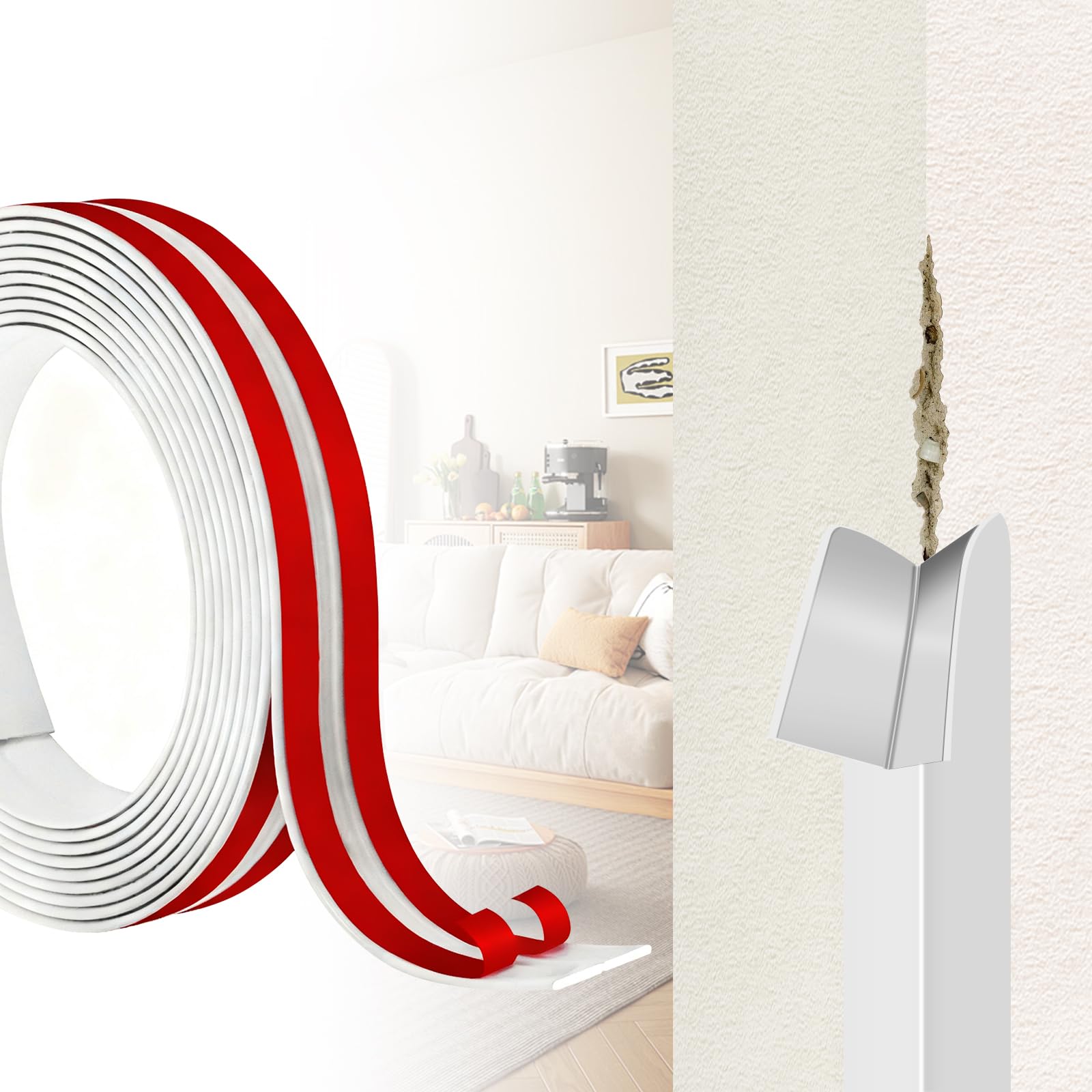 Selbstklebende Pvc-eckleiste, Flexibler Schutz Für Wände Und Möbel, Flexible Kantenprofilleiste Für Decken, Böden Und Türen