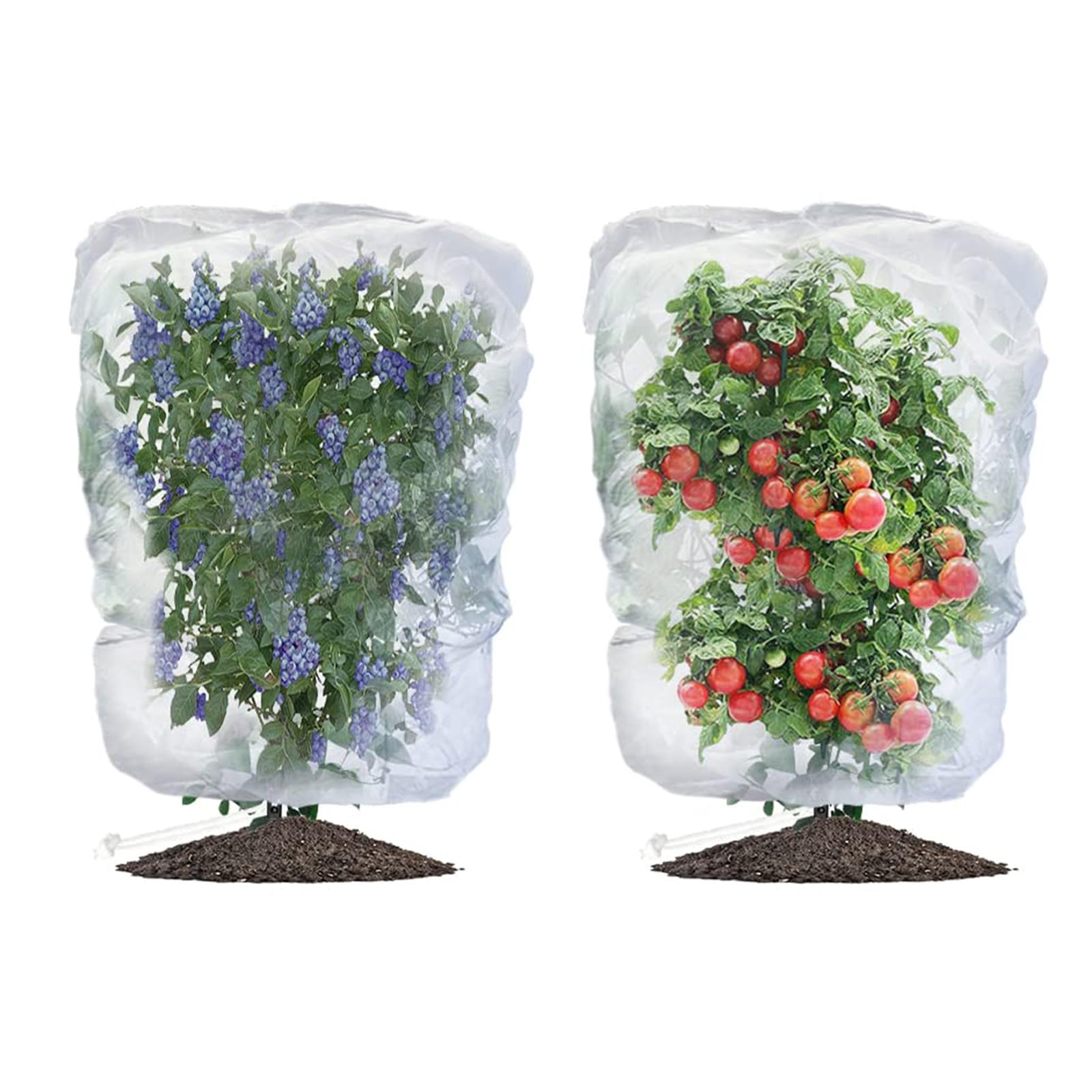 Obstbaumnetz, Insektennetz Für Pflanzen, Insektenschutznetz, Pflanzenschutz Mit Kordelzug Und Reißverschluss, Zum Schutz Von Topfpflanzen (0,7 X 1 M)