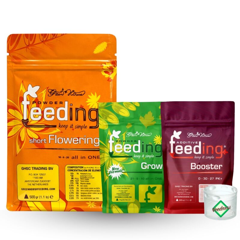Green House Feeding 3-teiliges Dünger Set Short Flowering – Kompakt Blütedünger
