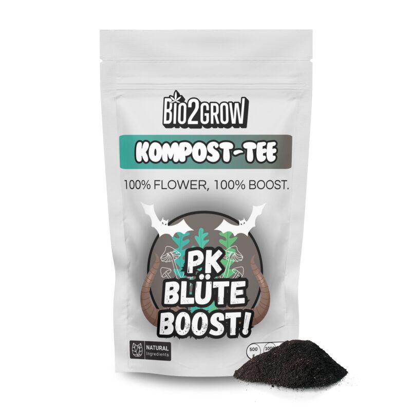Bio2grow Kompost-tee Blüte 500 Gramm – Bio Dünger Blütephase