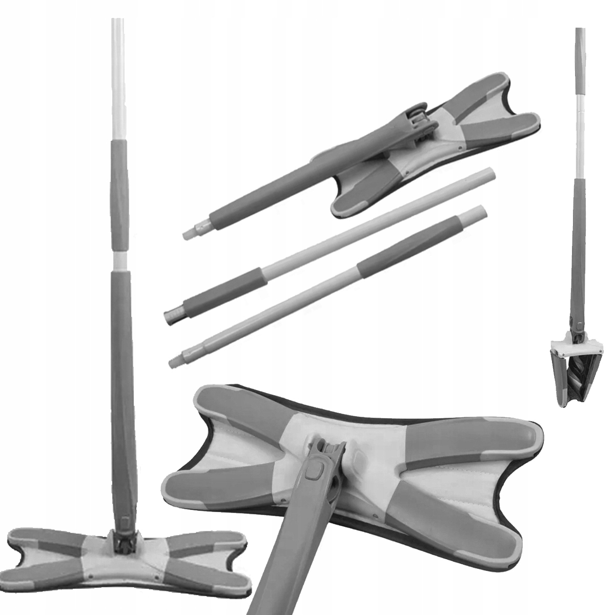 Wmc Rotierender Bodenwischer, X-typ, Mit Auswringer + 3 Pads
