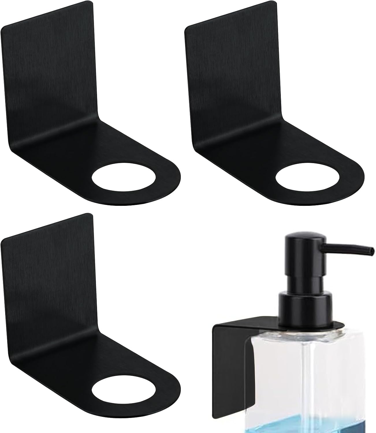 Set Mit 3 Badezimmer-shampoohaltern, Wasserfeste Haken Für Duschflaschen, Spülung Und Seife, Geeignet Für Holz, Metall, Wandmontage, Für Haus Und Wohnung