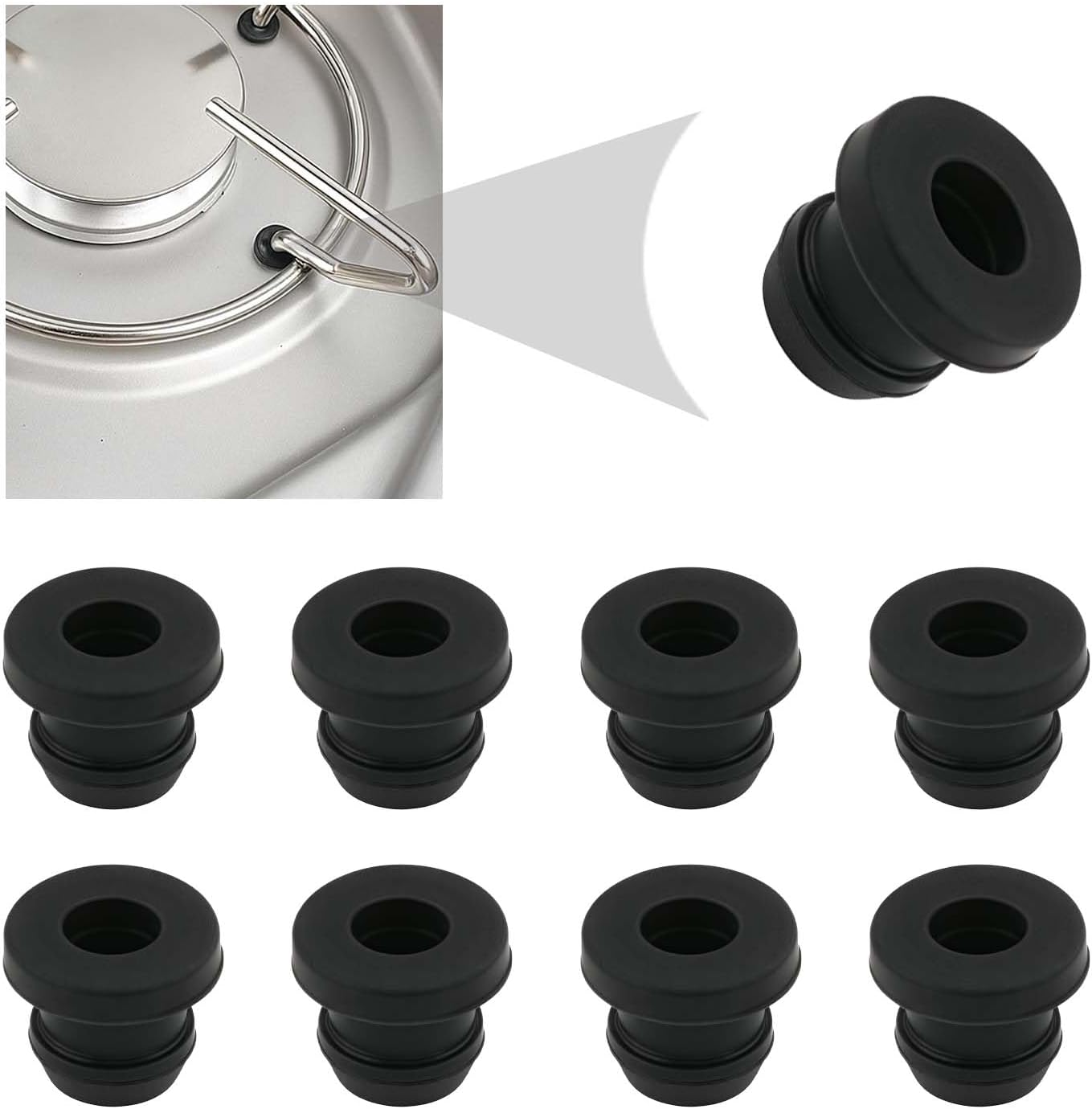 Set Mit 8 Gummikappen Für Dometic, Smev Und Thetford, Schutzkappen Für 5-mm-rv-topfträger, Kochfeldzubehör (träger Nicht Enthalten)