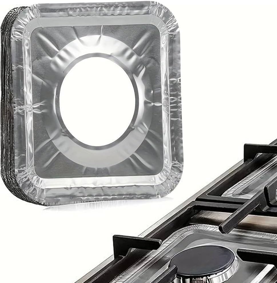 30er-packung - Einweg-öko-kocher - Feuerfeste Aluminium-schutzhüllen Für Gasherde - Schmutzabweisend Und Feuerfest (23 X 23 Cm)