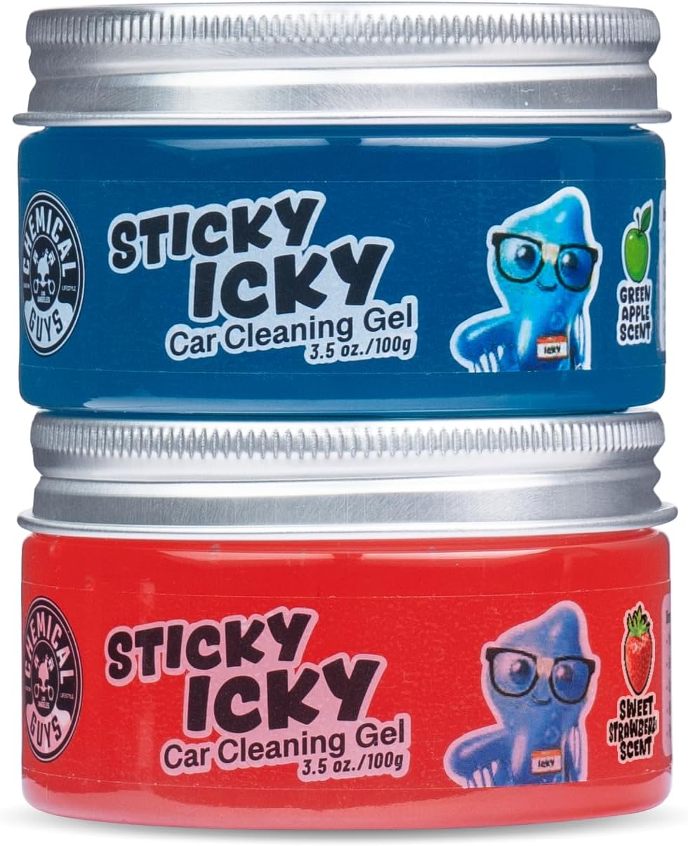 Sticky Icky Auto-nasengel Von Chemical Guys, Grünes Parfüm Und Sucrée-sauce – Kit Für Die Haarpflege, Haarbalsam Und Recoins, Duftpaste Für Belüftungsgitter, Duftpaste Für Das Klavier (2er-set) – Cjk1